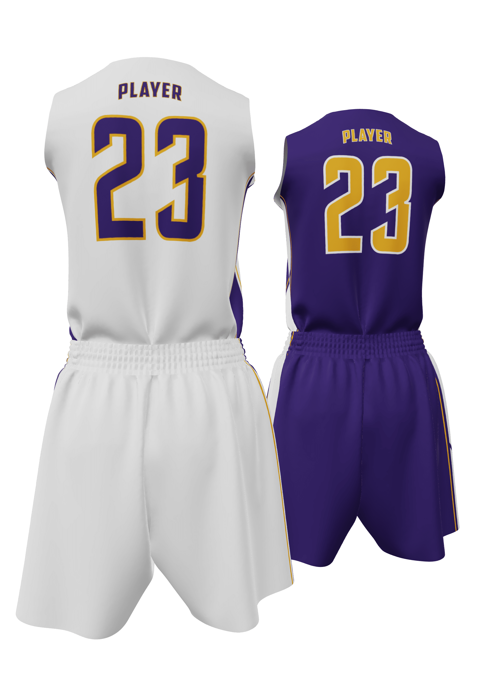 Reversible Raiders Jersey and Reversible Shorts Back View