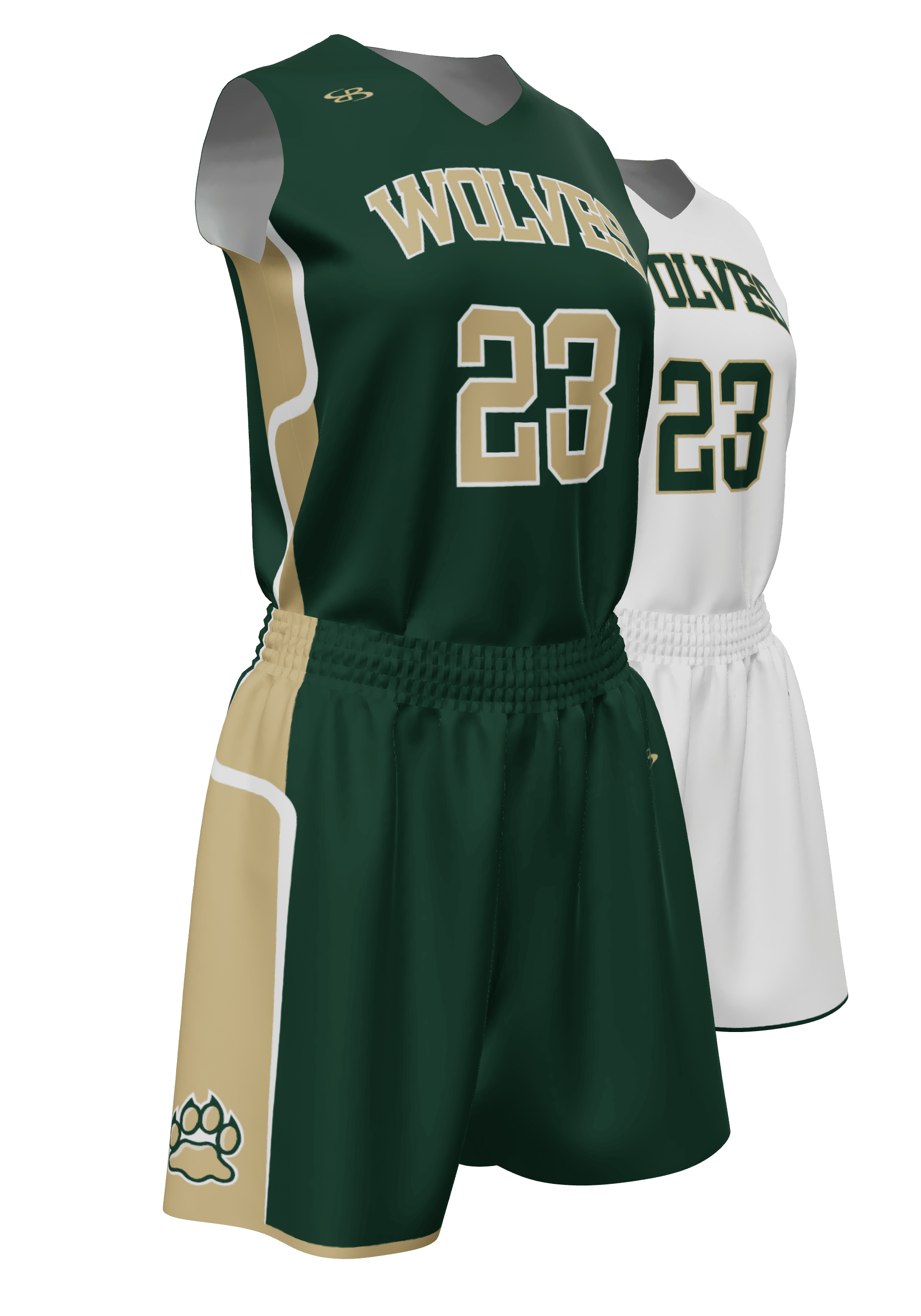 Reversible Wolves Jersey and Reversible Shorts