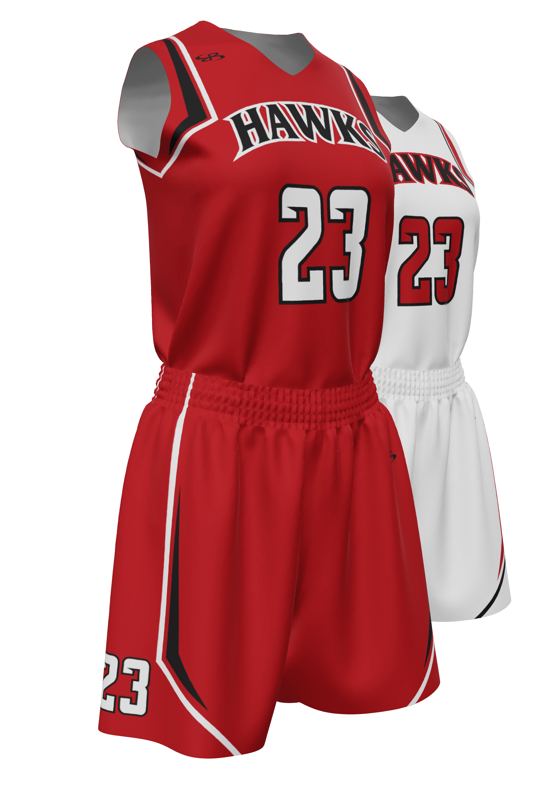 Reversible Hawks Jersey and Reversible Shorts