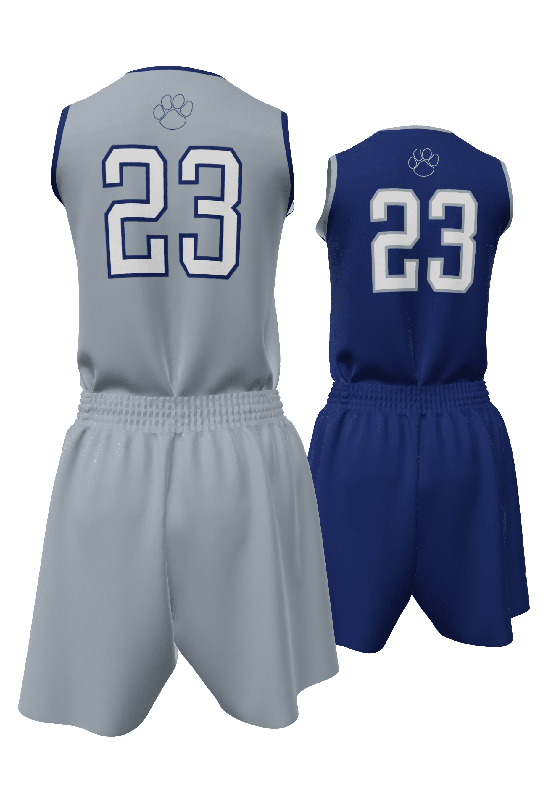 Reversible Bulldogs Jersey and Reversible Shorts Back View