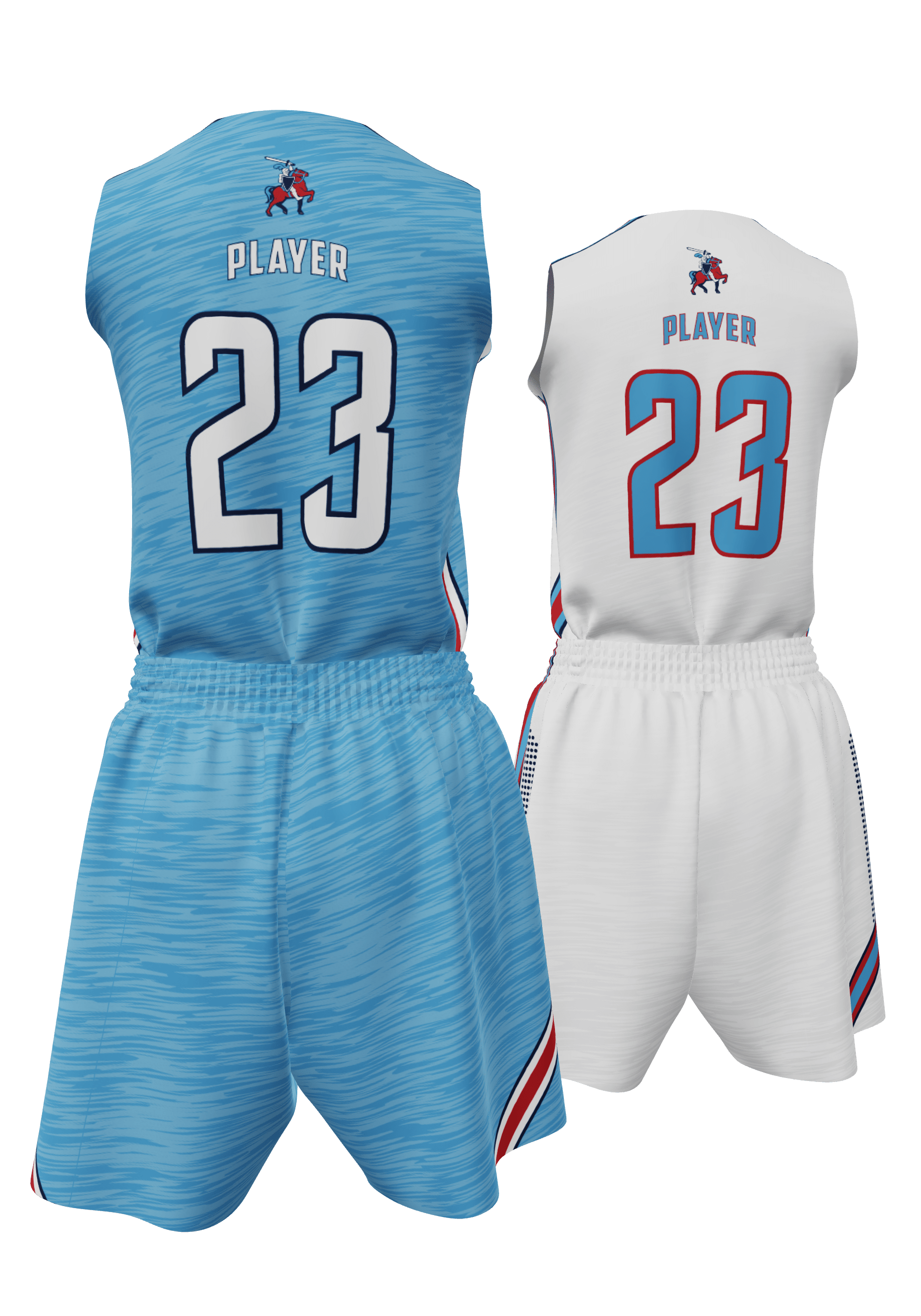 Reversible Cavaliers Jersey and Reversible Shorts Back View