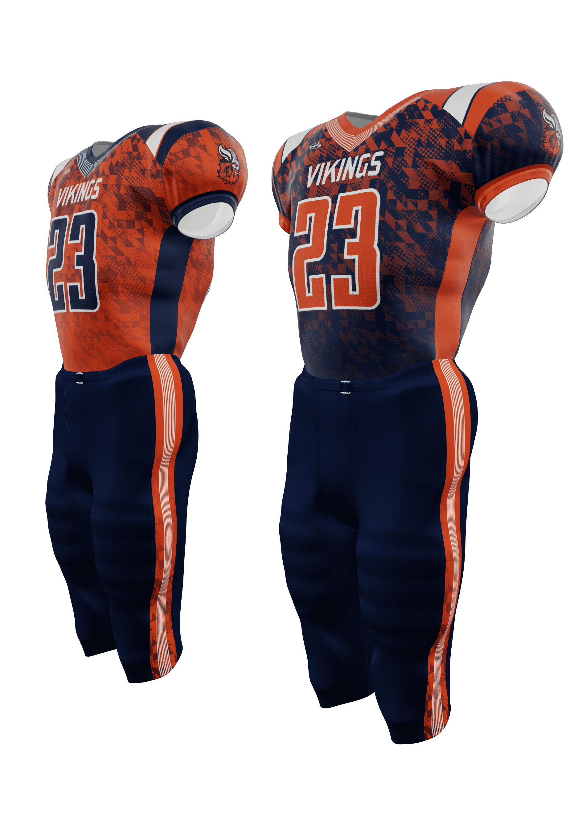 Vikings Reversible Mesh Jersey and 200 Series Integrated Pants 3/4 View Left