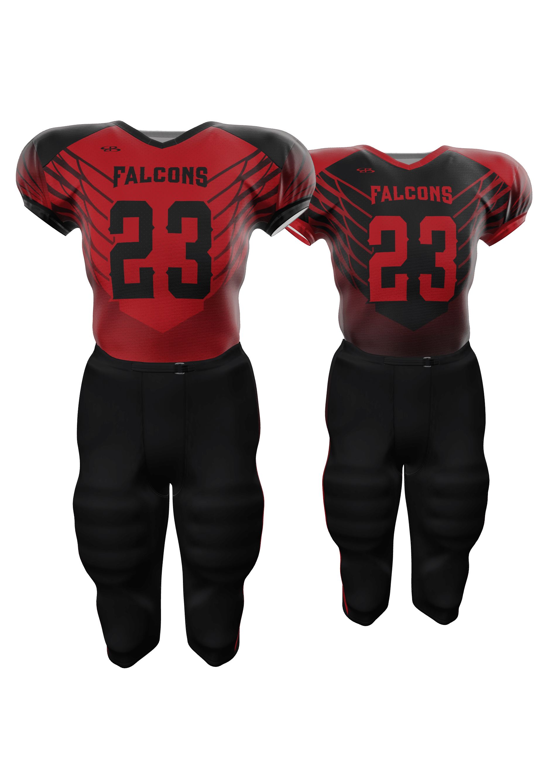 Falcons Reversible Mesh Jersey and 200 Series Integrated Pants Front View