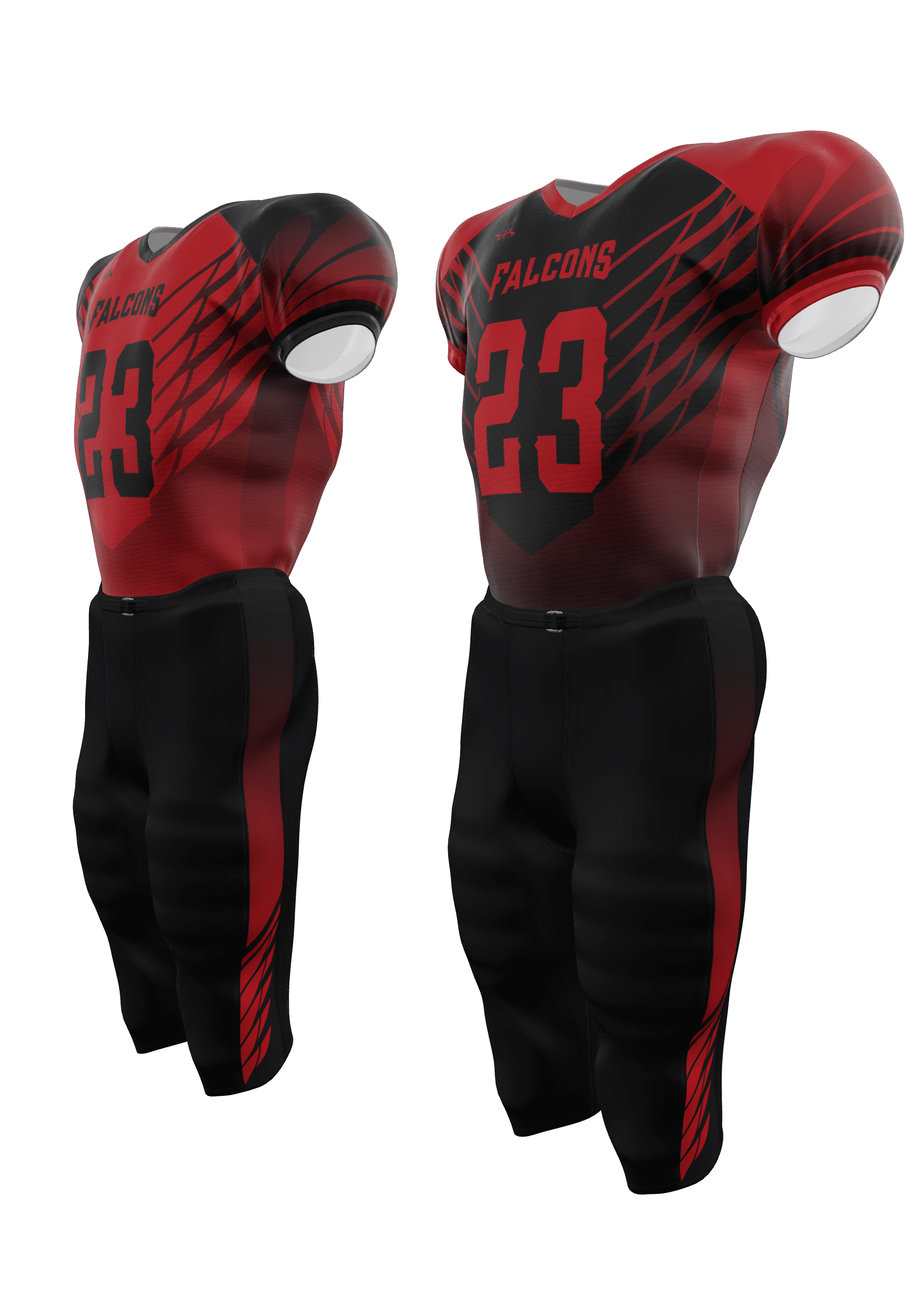 Falcons Reversible Mesh Jersey and 200 Series Integrated Pants 3/4 View Left