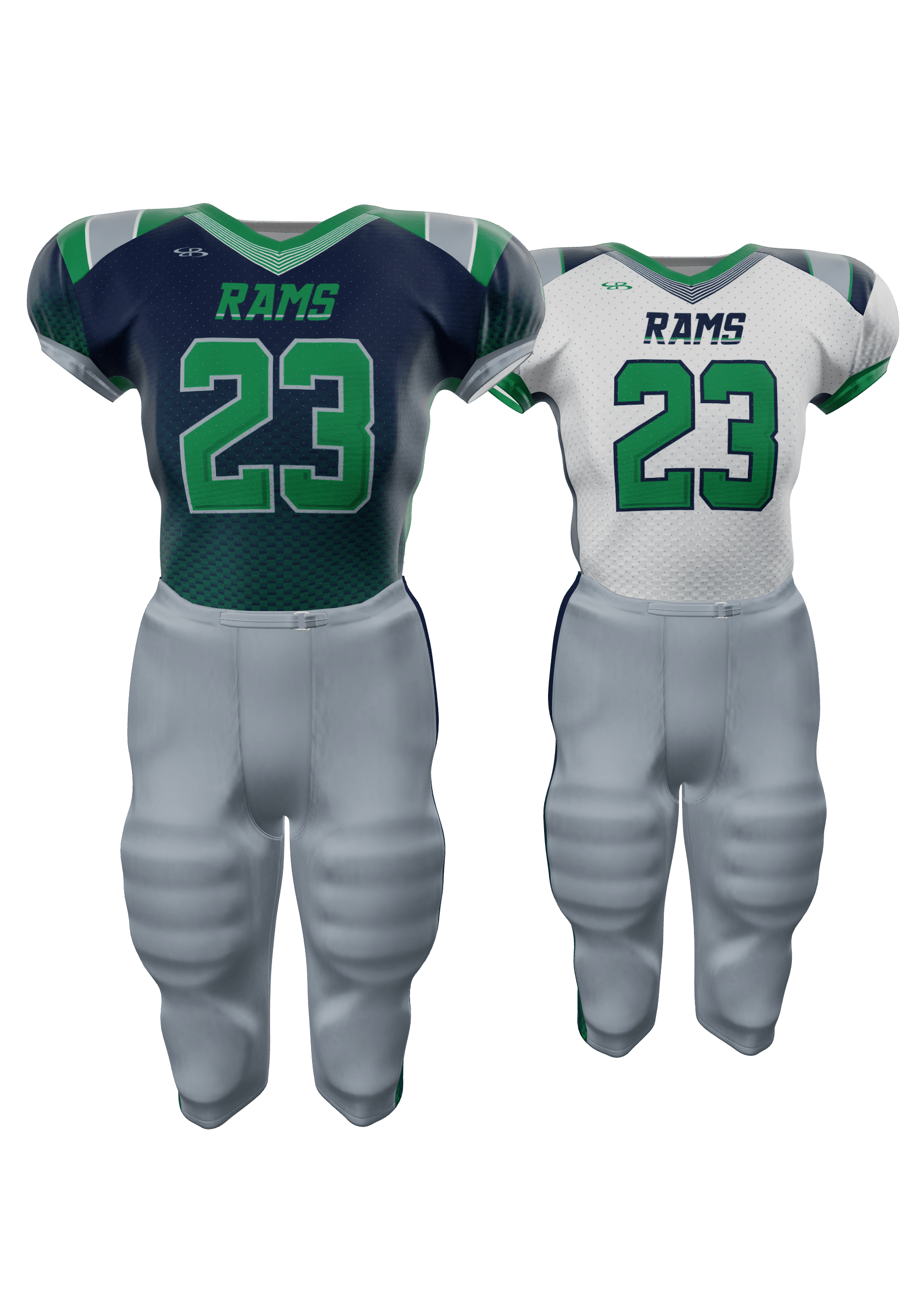 Rams Reversible Jersey and 200 Series Integrated Pants Front View