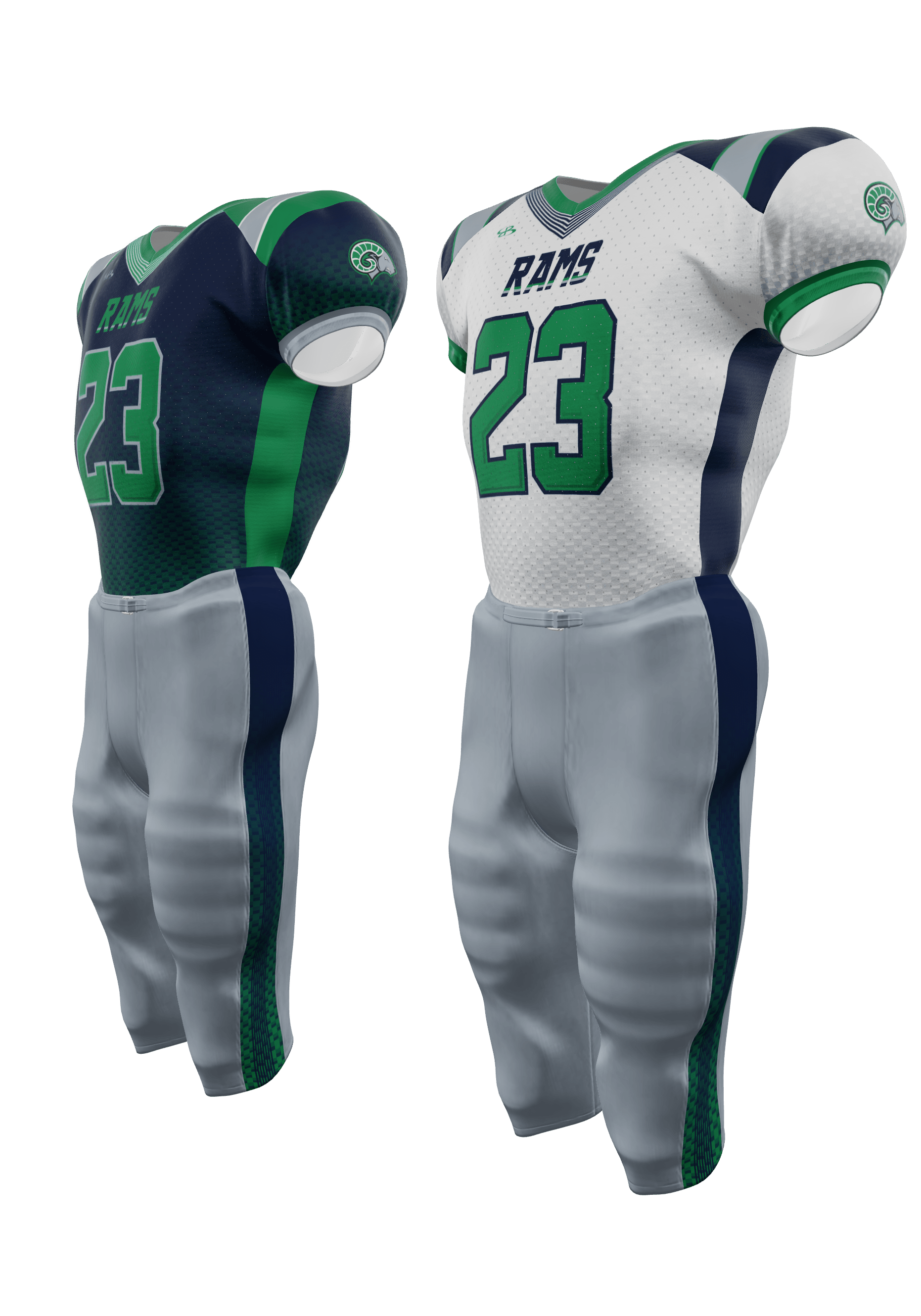 Rams Reversible Jersey and 200 Series Integrated Pants 3/4 View Left