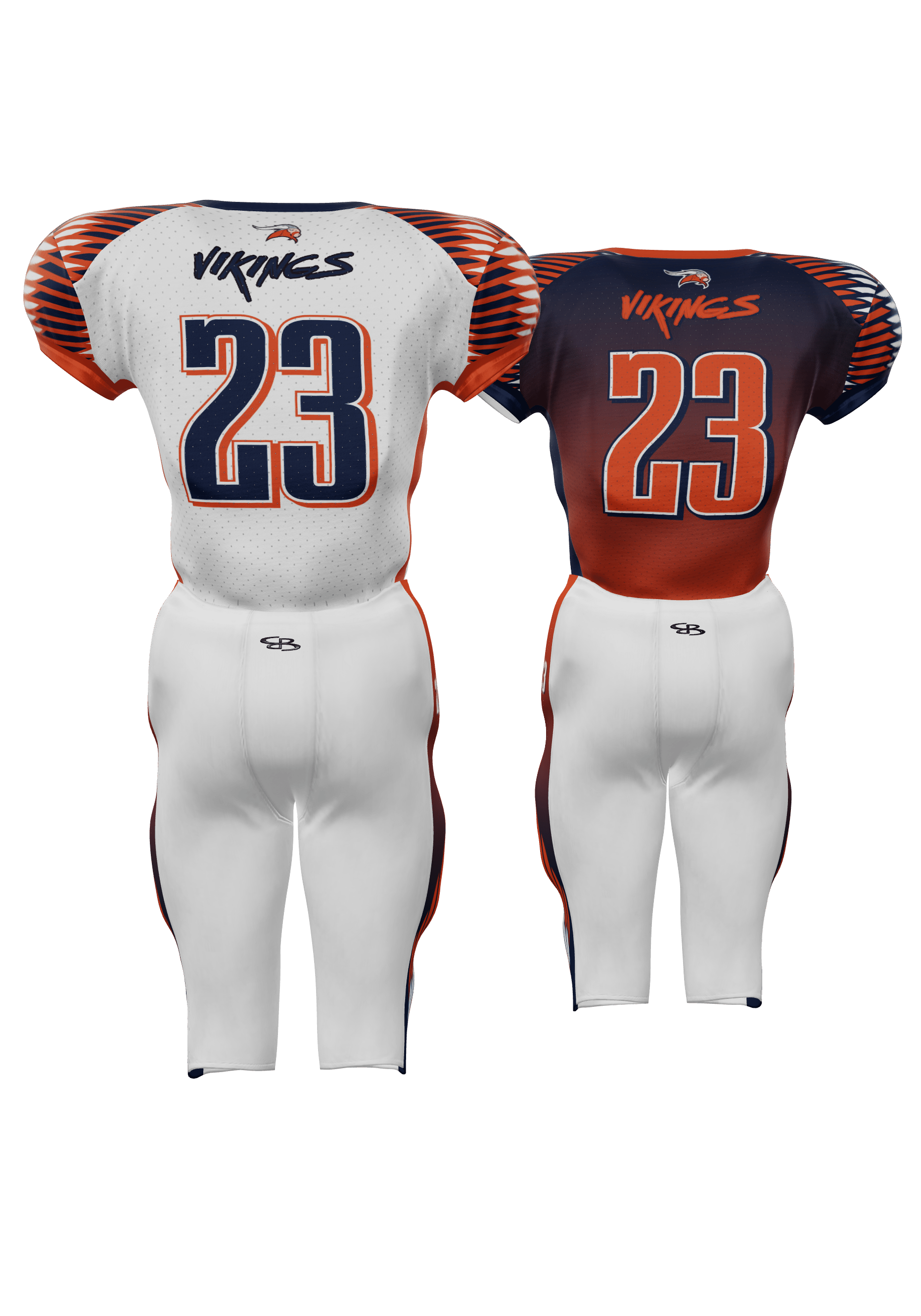 Vikings Reversible Jersey and 200 Series Integrated Pants Back View