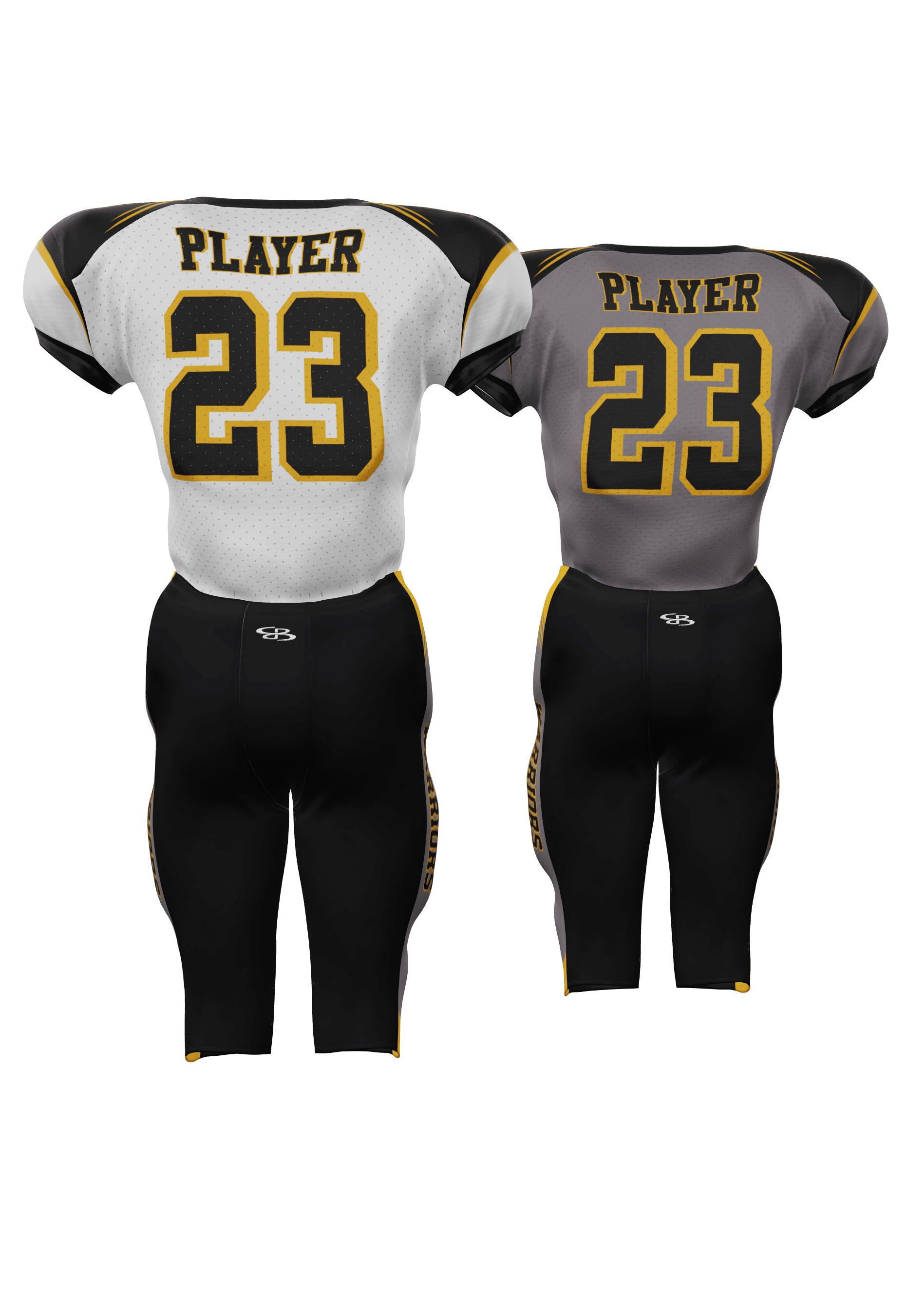 Warriors Reversible Jersey and 200 Series Integrated Pants Back View