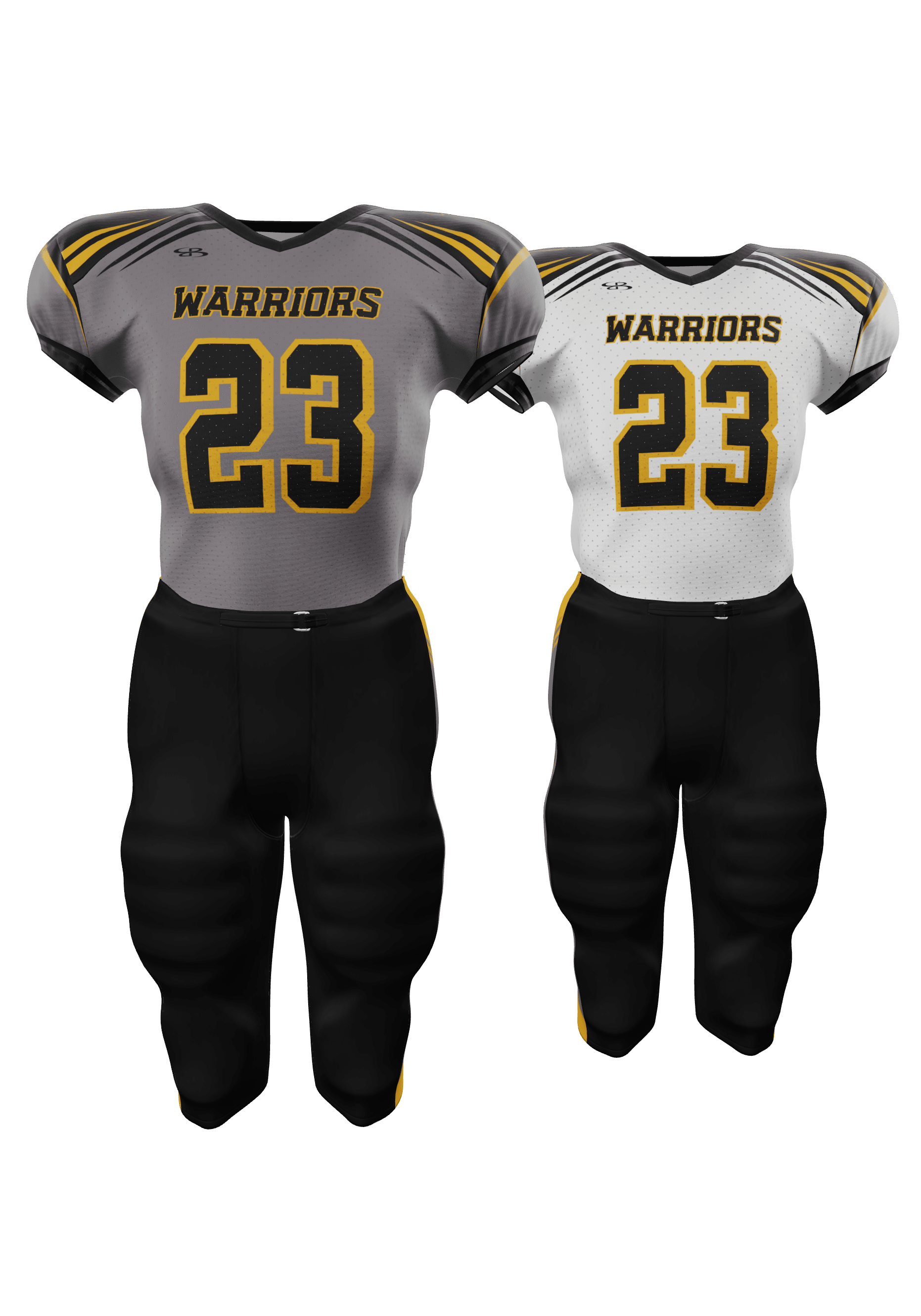 Warriors Reversible Jersey and 200 Series Integrated Pants Front View
