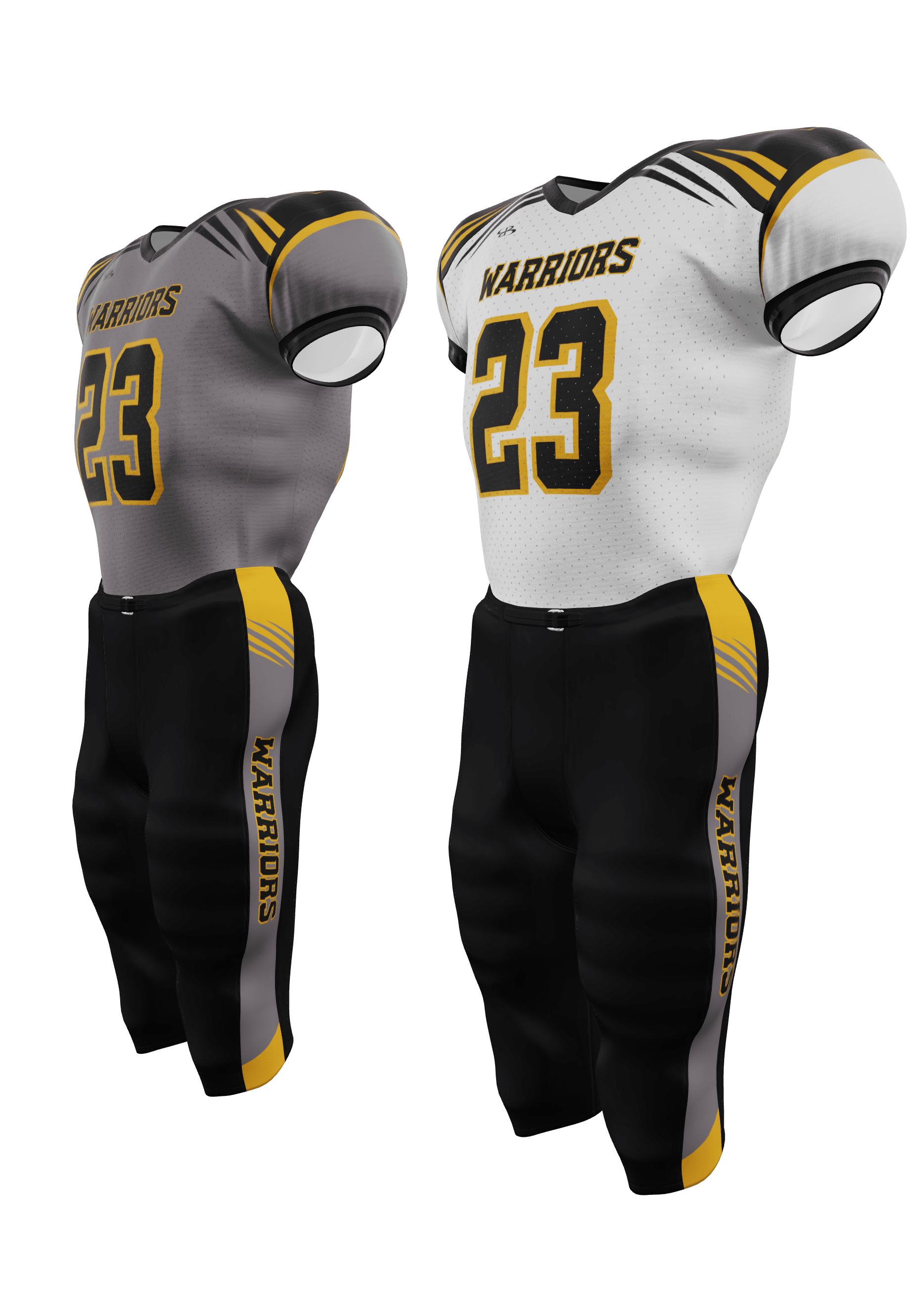 Warriors Reversible Jersey and 200 Series Integrated Pants 3/4 View Left