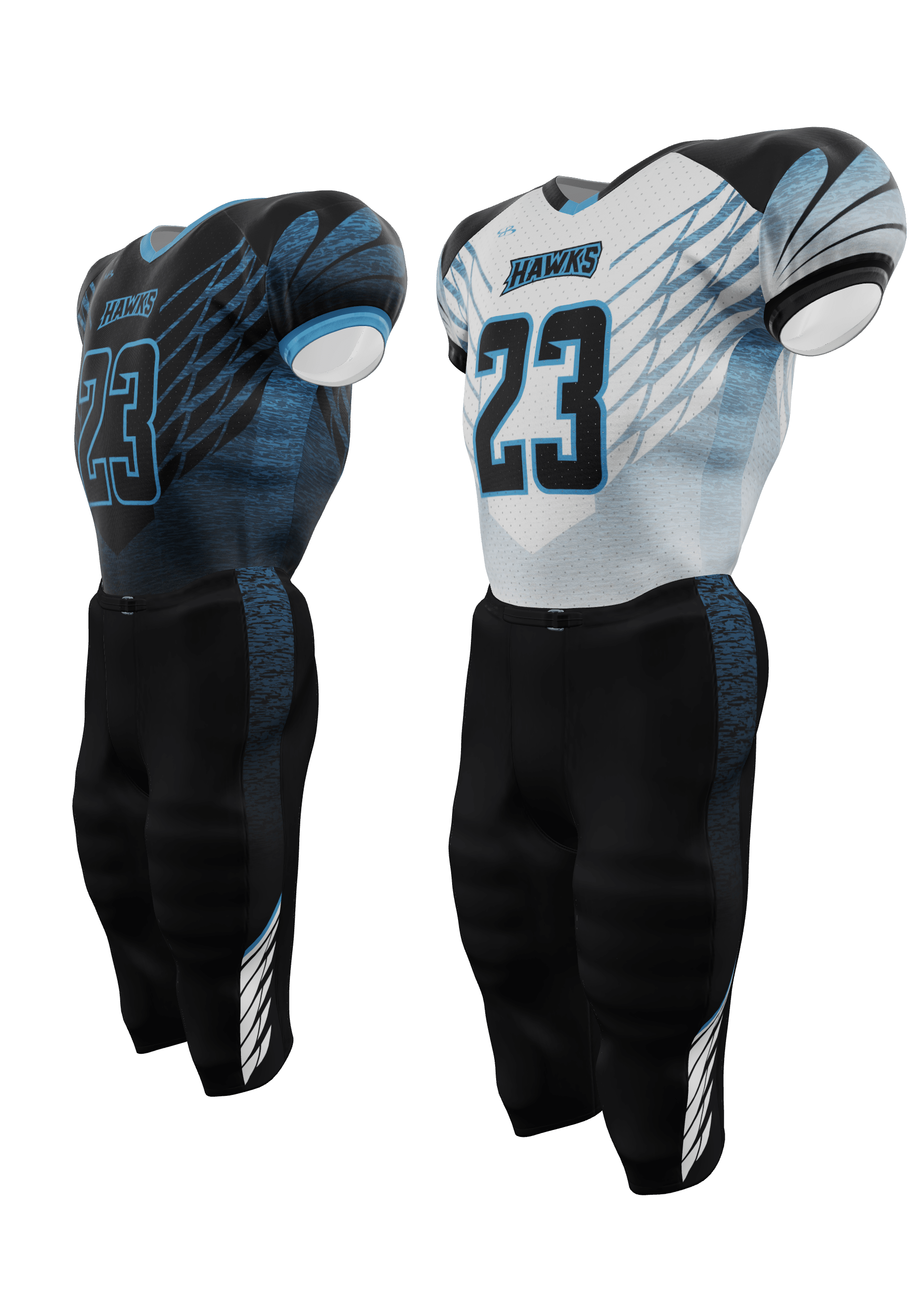 Hawks Reversible Jersey and 200 Series Integrated Pants 3/4 View Left
