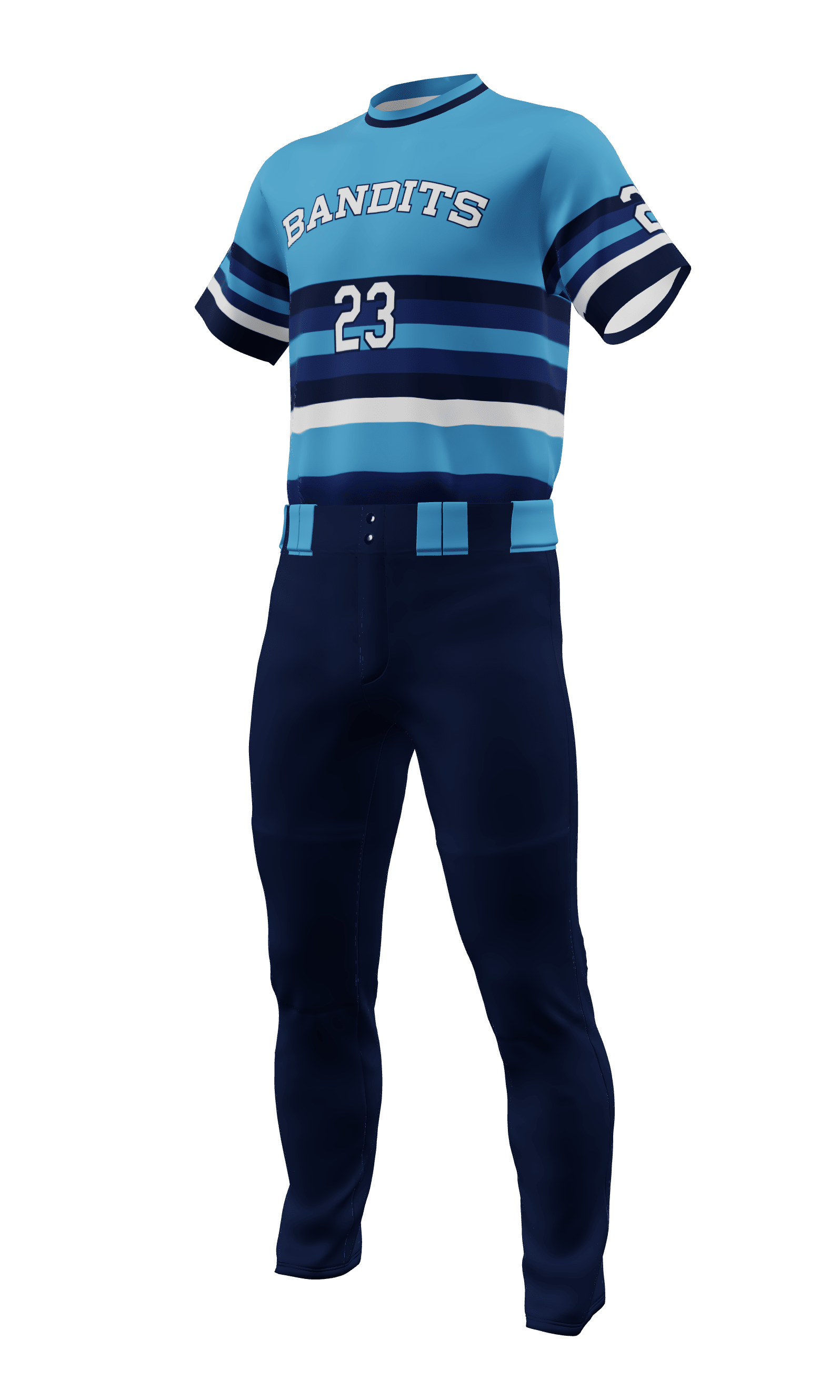 Left Blue Bandits Short Sleeve Jersey & Pant