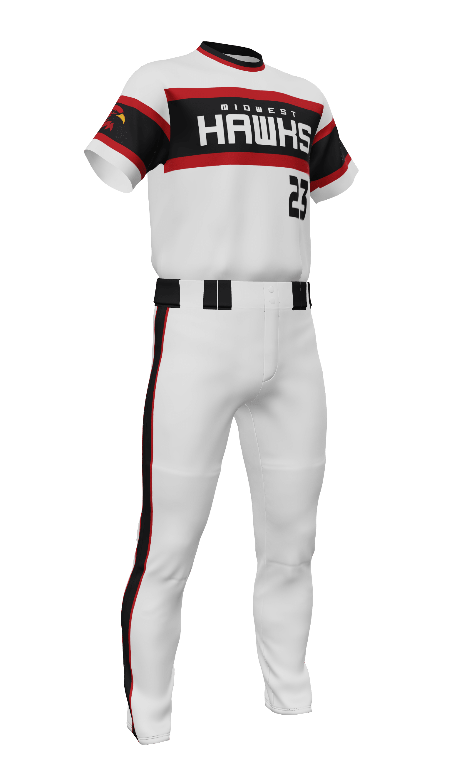 White Hawks Short Sleeve Jersey & Pant