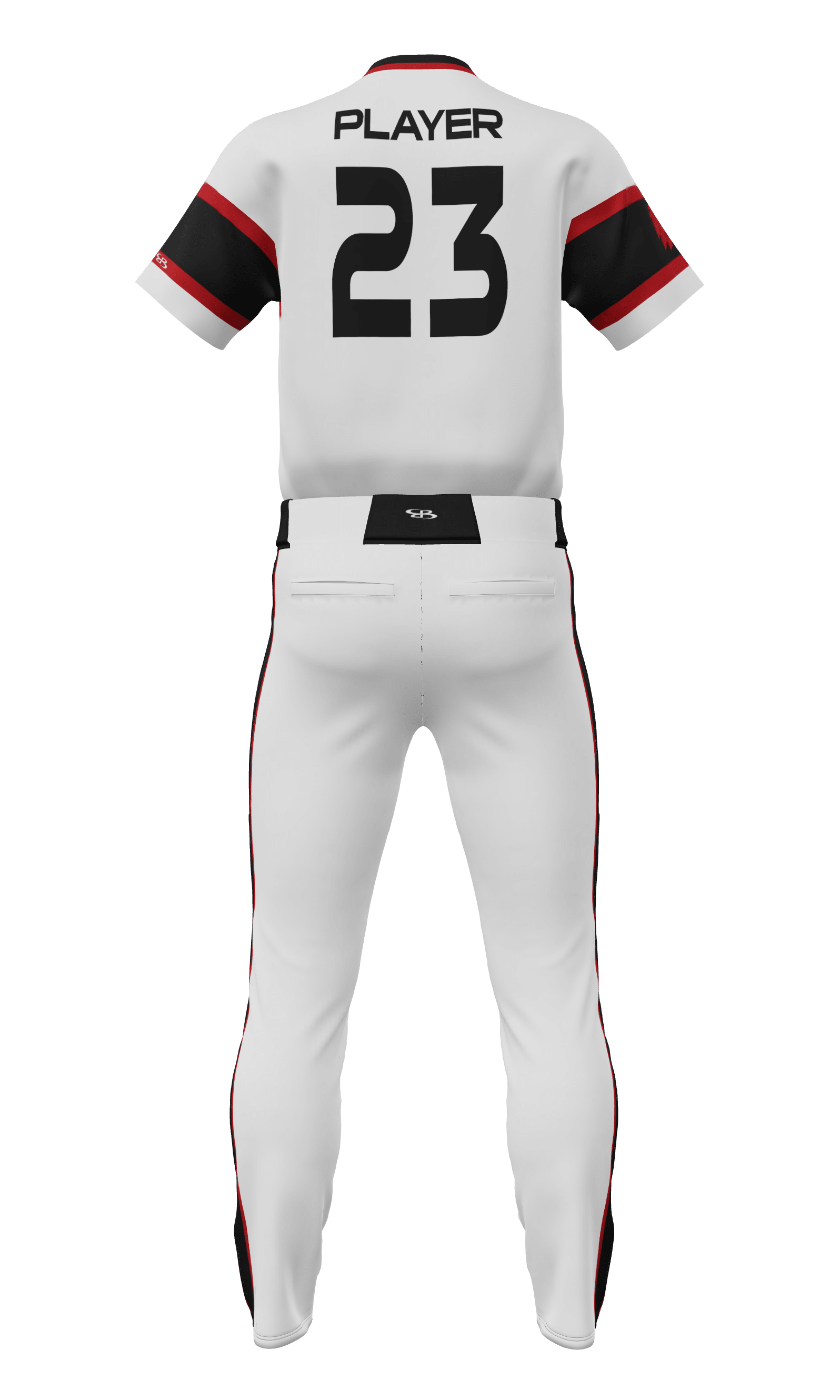 Back White Hawks Short Sleeve Jersey & Pant