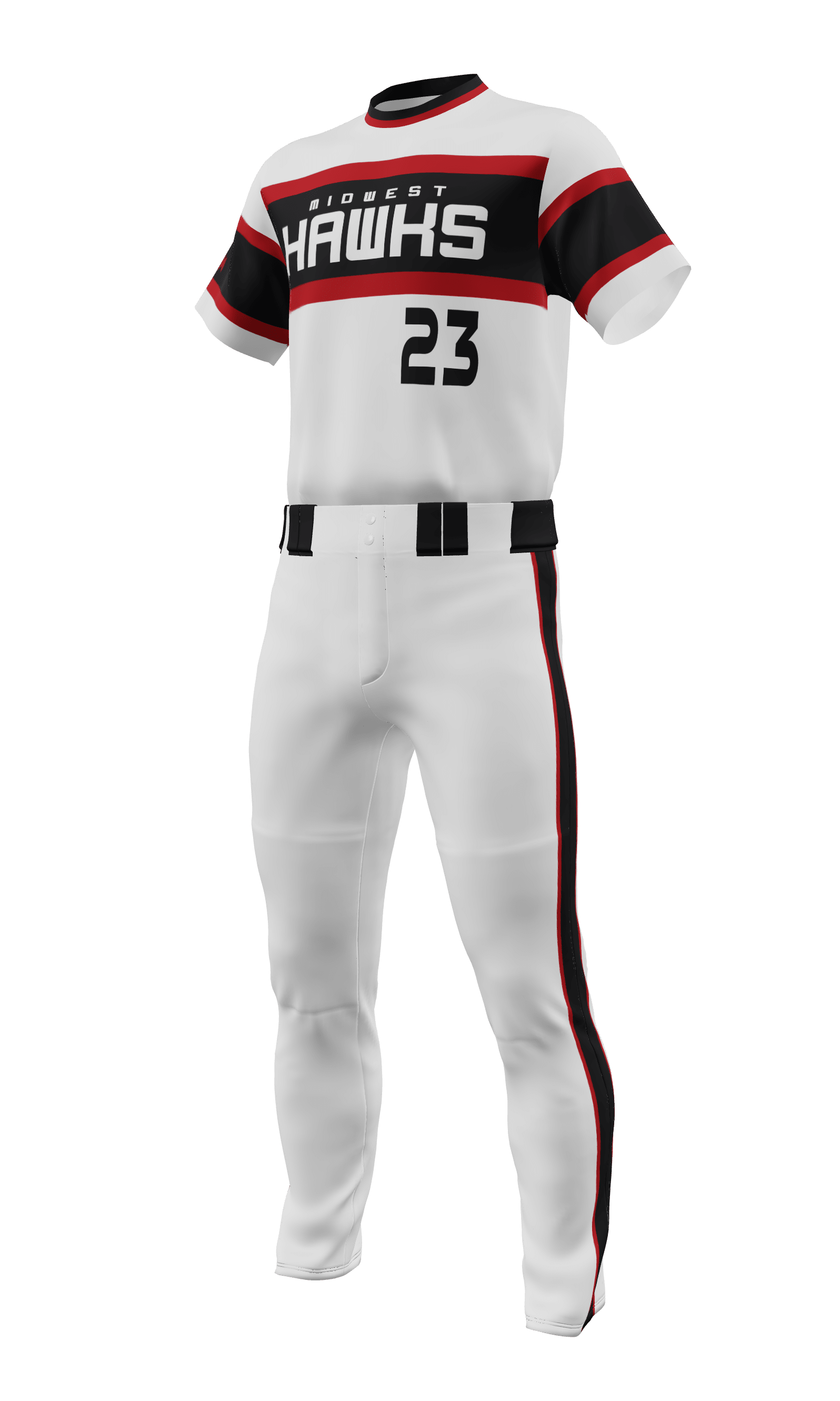 Left White Hawks Short Sleeve Jersey & Pant