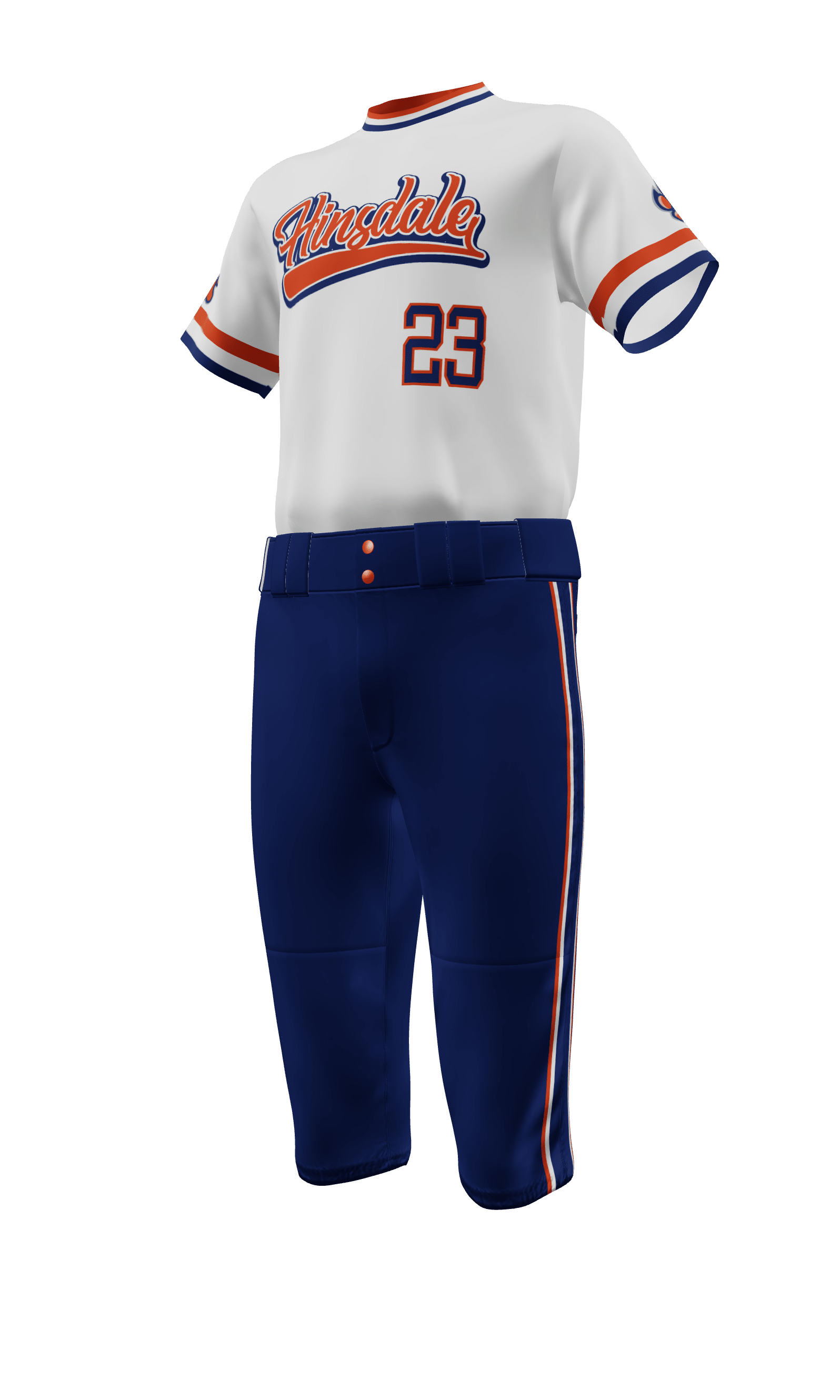 Left White Hinsdale Short Sleeve Jersey & Knicker