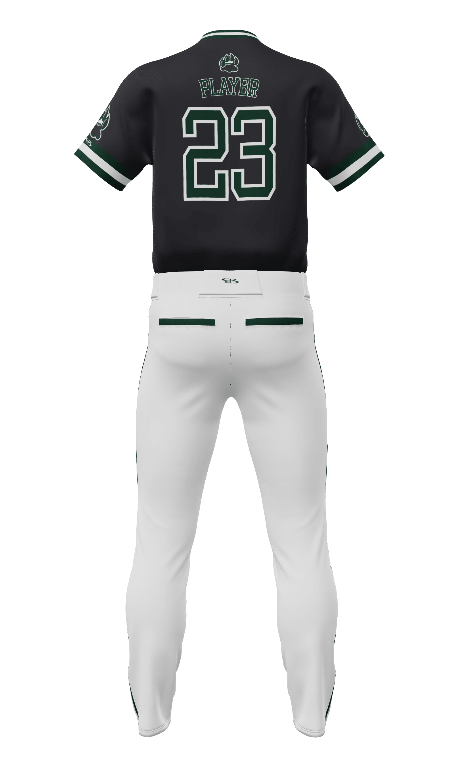 black baseball pants uniform
