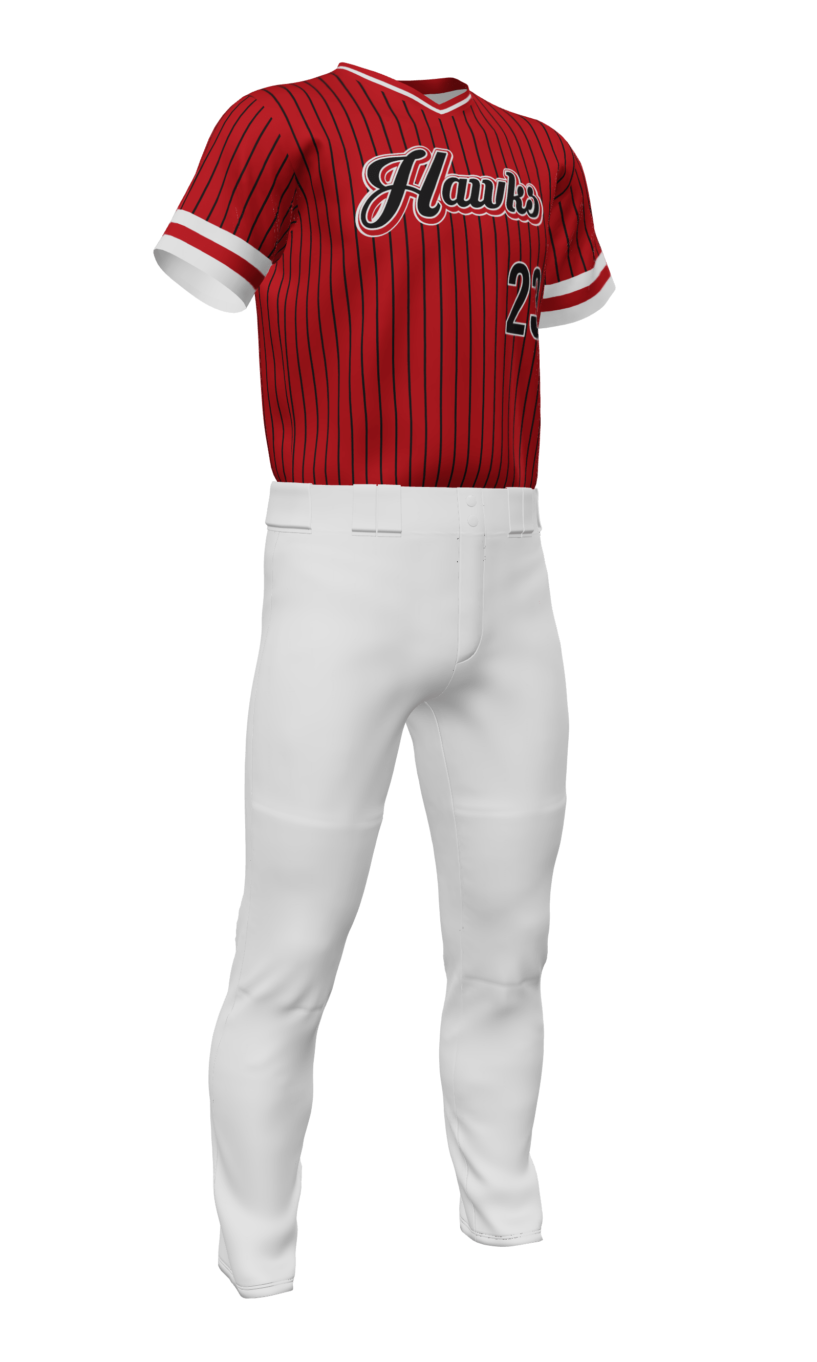 Red Hawks V Neck Short Sleeve Jersey & Pant