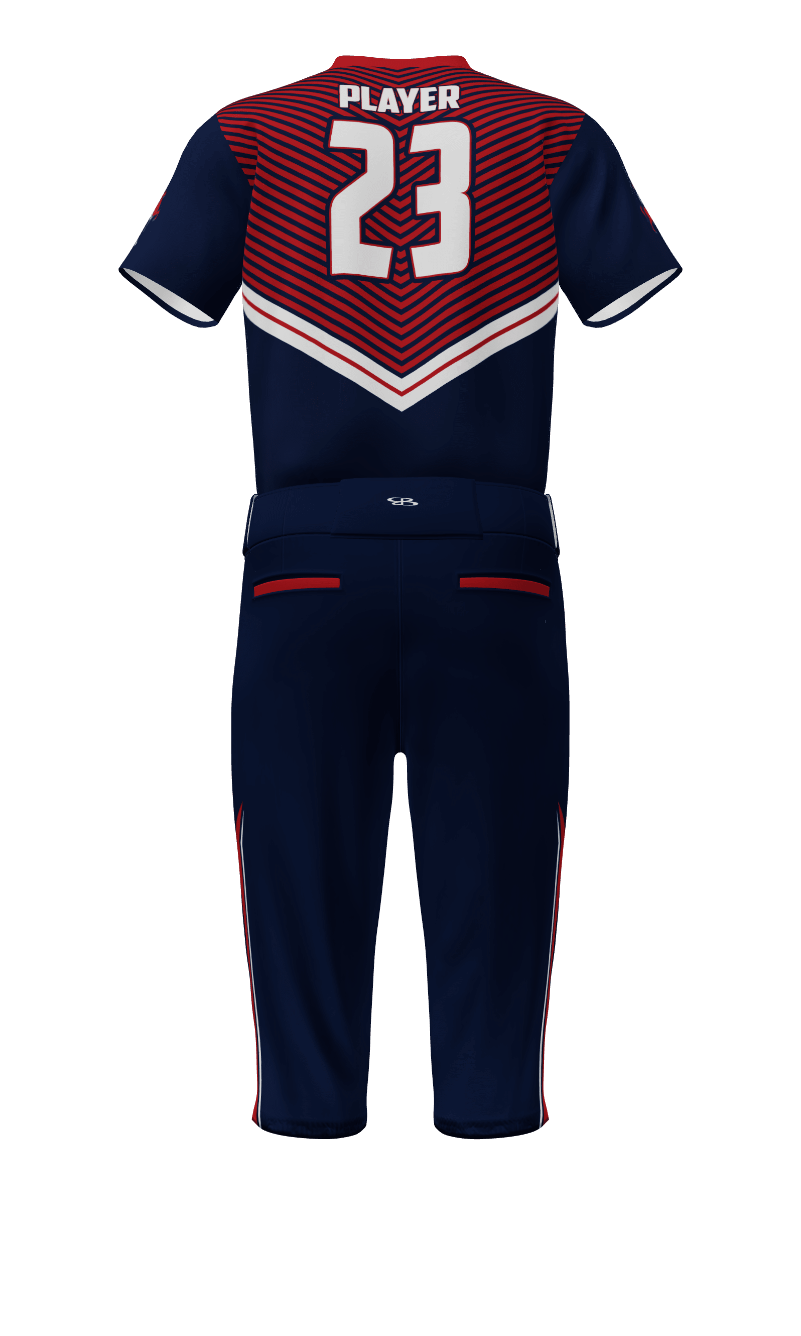 Back Navy Raiders V Neck Short Sleeve Jersey & Knicker