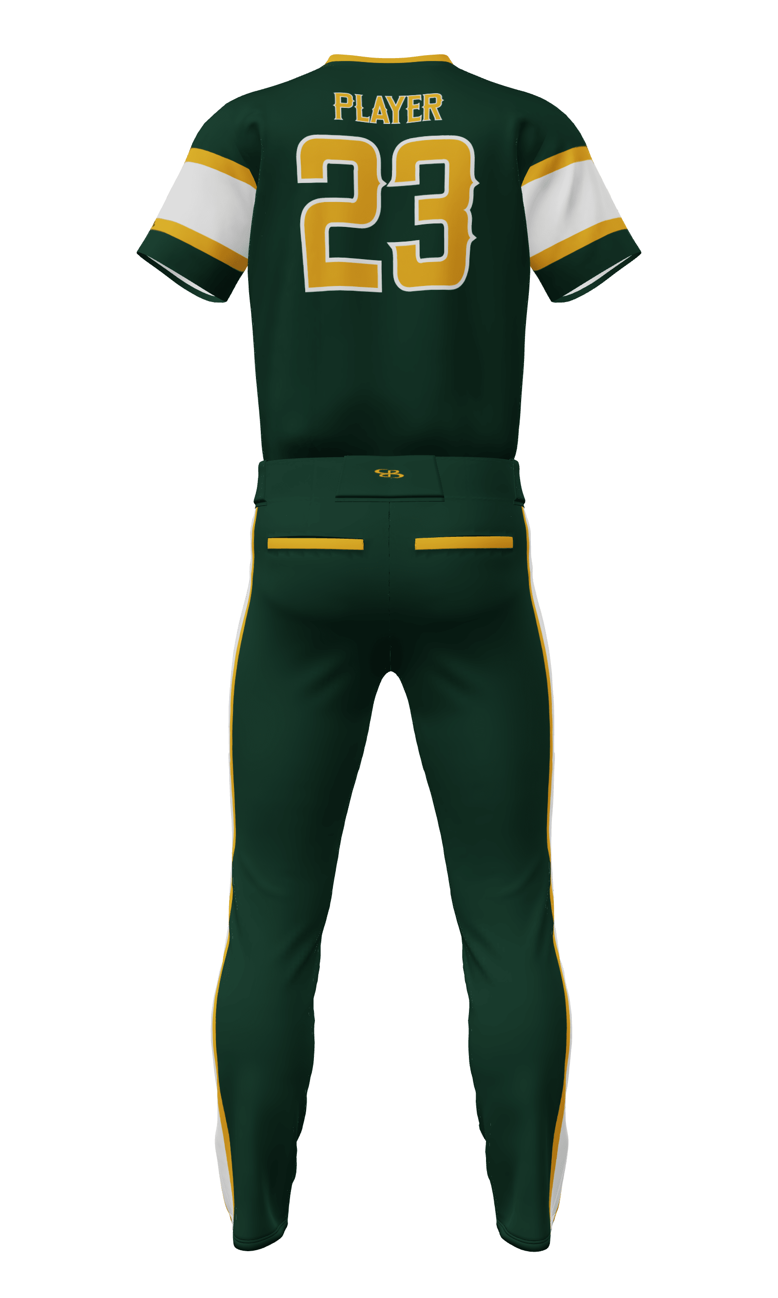 Back Green Badgers V Neck Short Sleeve Neck Jersey & Pant