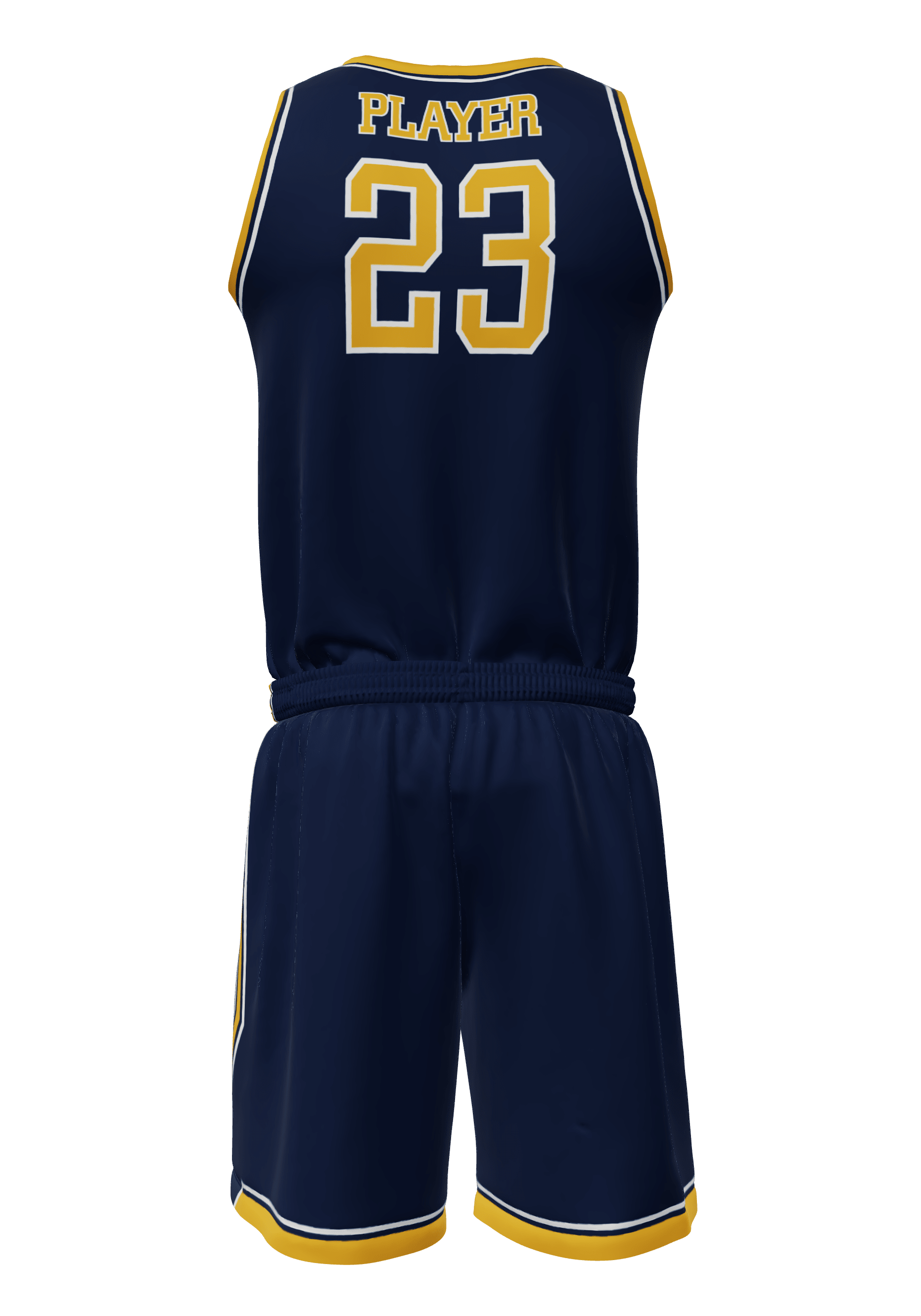 Crew Neck Wolves Jersey and Shorts Back View