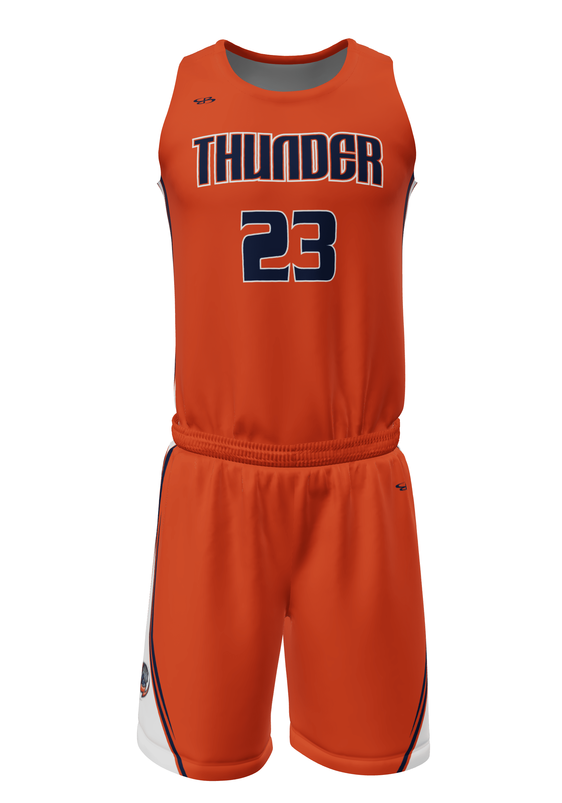Crew Neck Thunder Jersey and Shorts Front View