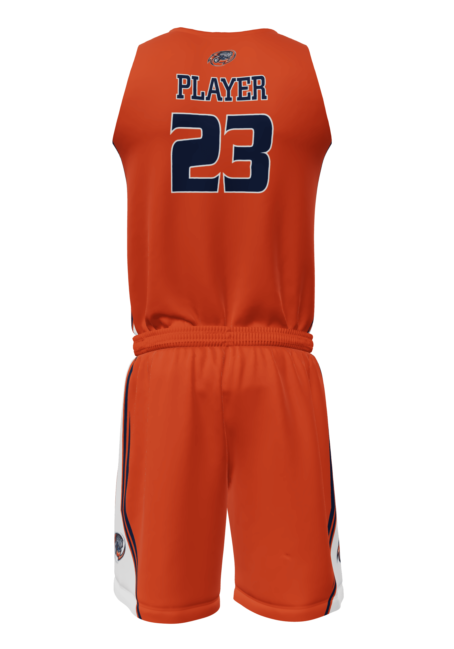 Crew Neck Thunder Jersey and Shorts Back View