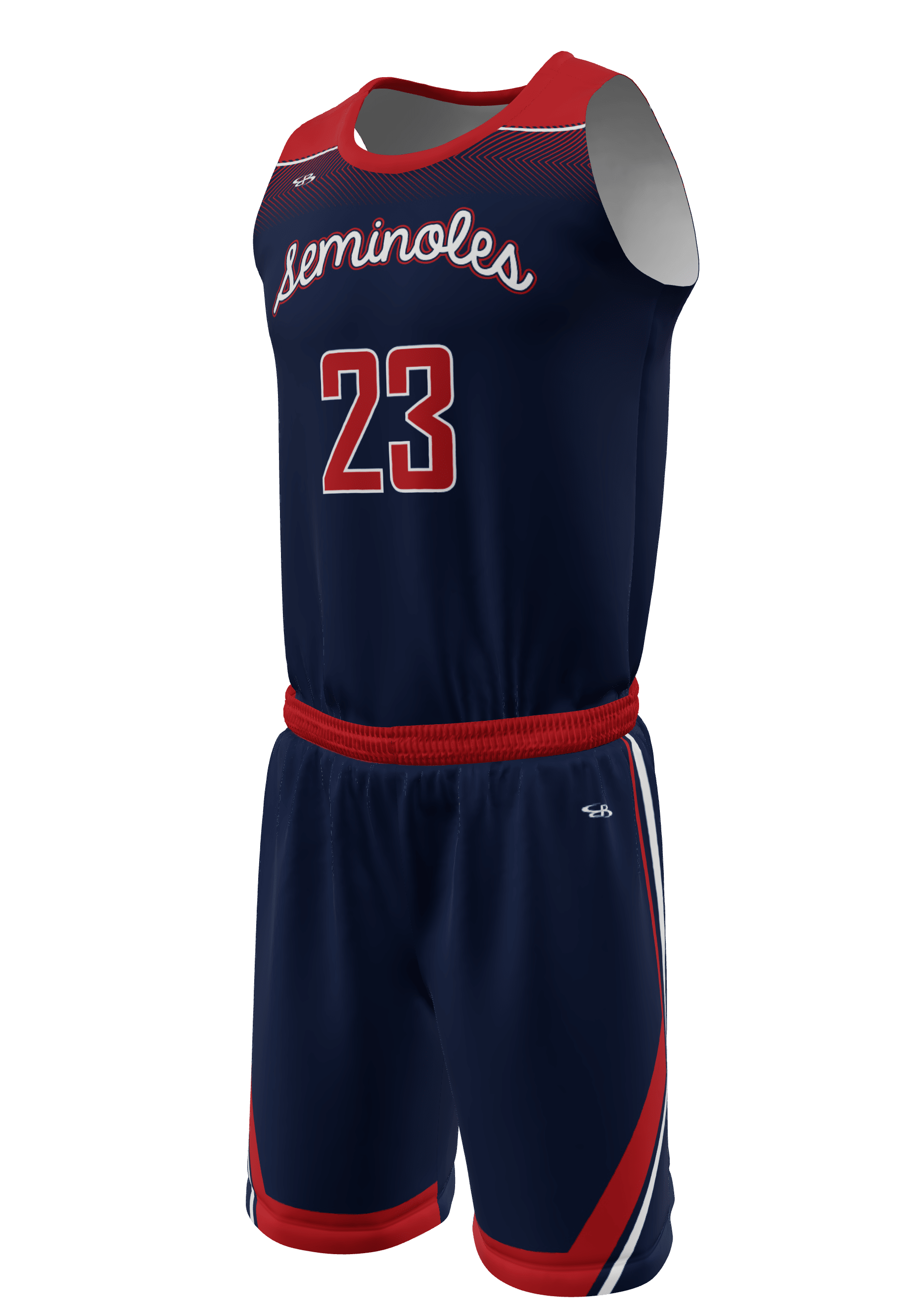 Crew Neck Seminoles Jersey and Shorts 3/4 View Left