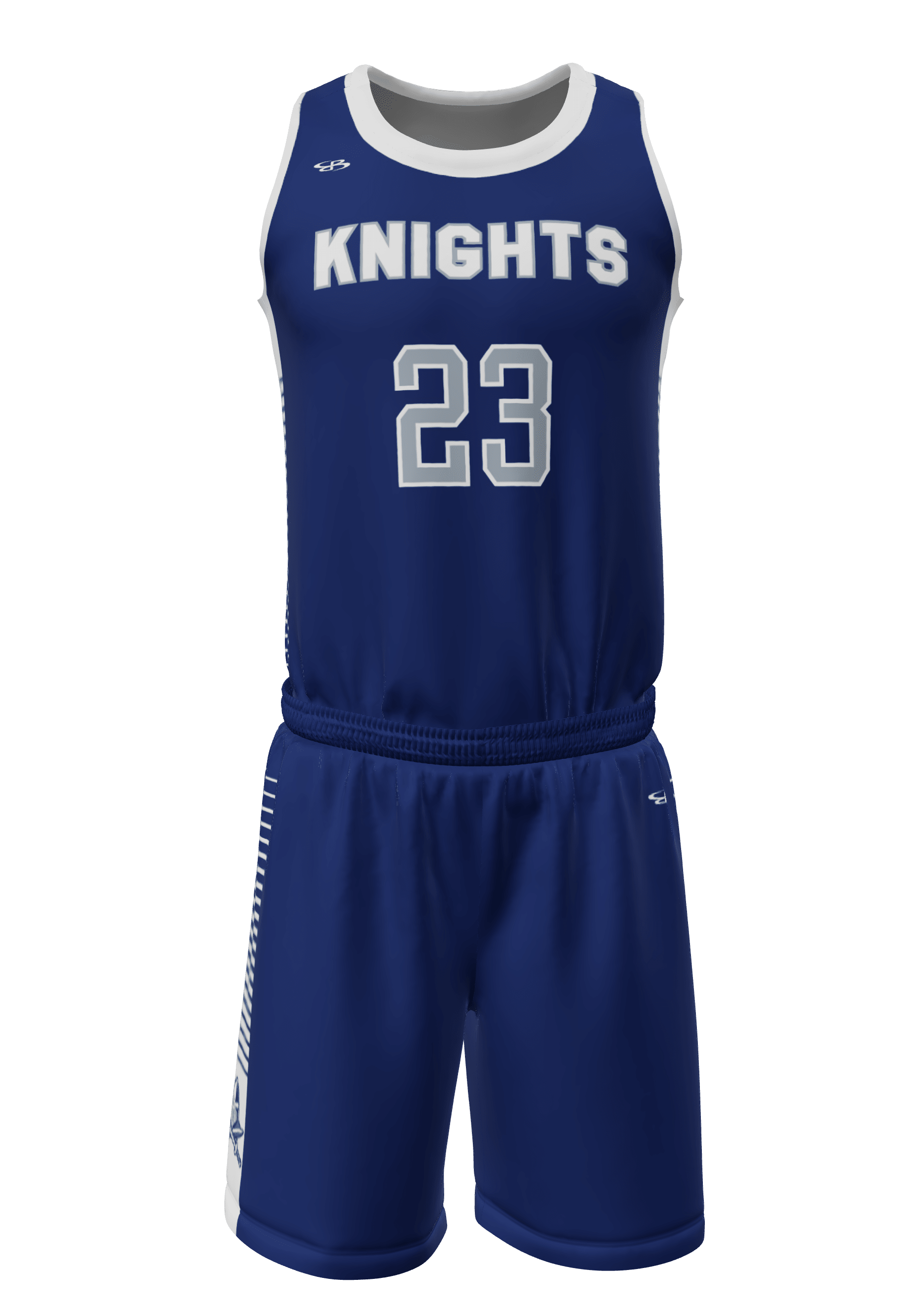 Crew Neck Knights Jersey and Shorts Front View