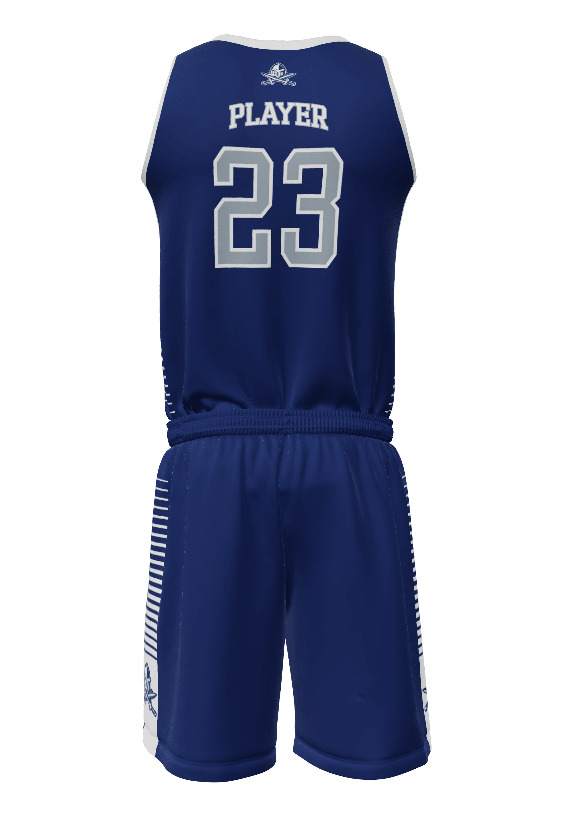 Crew Neck Knights Jersey and Shorts Back View