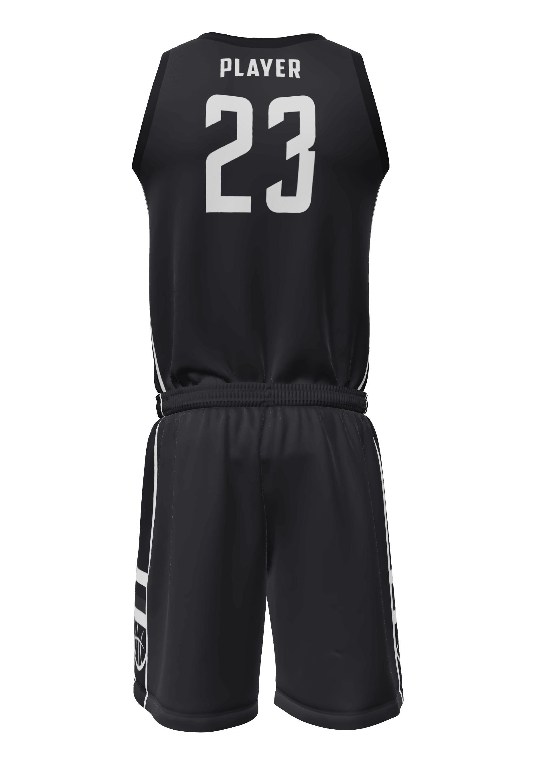 Crew Neck Raiders Jersey and Shorts Back View
