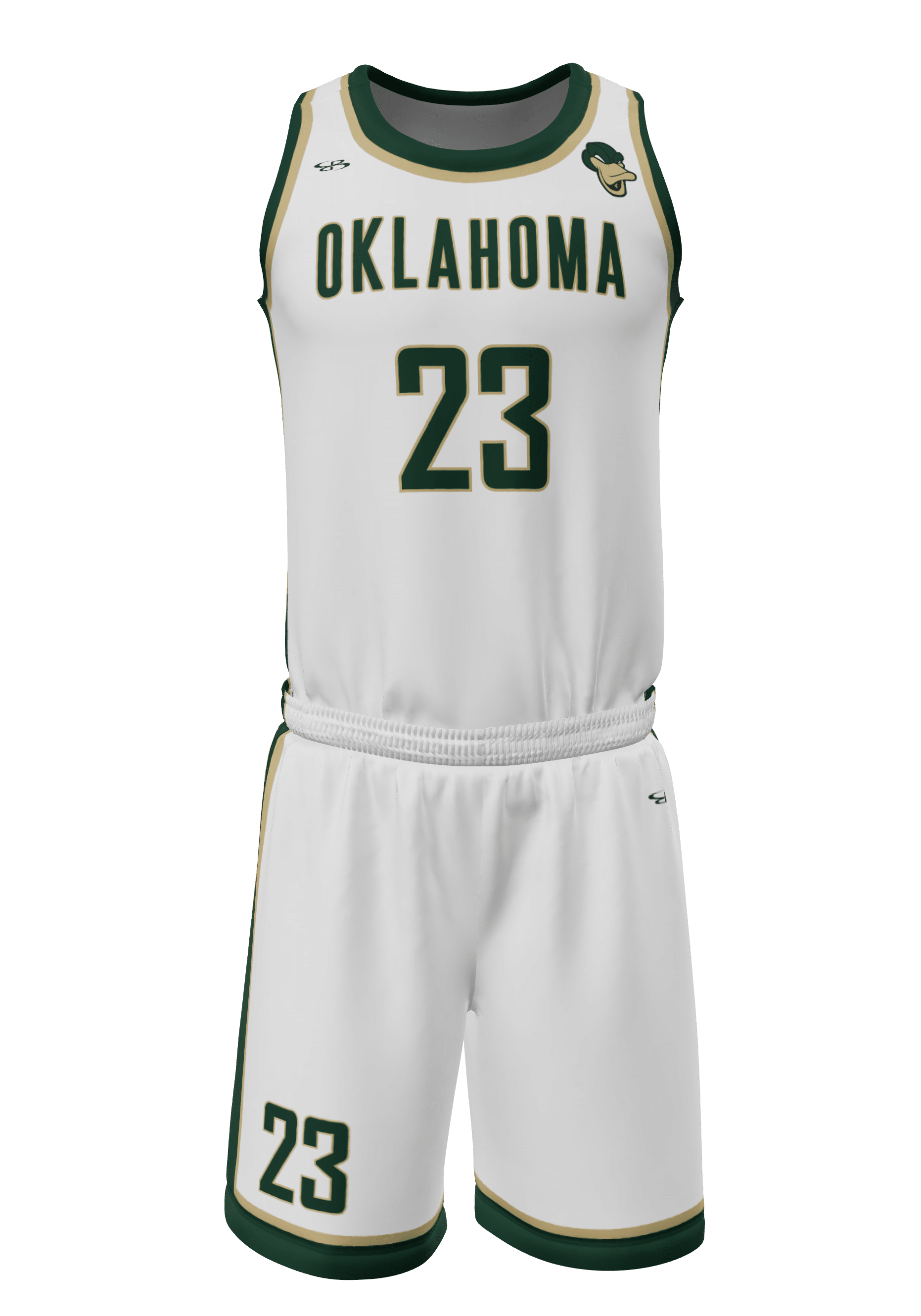 Crew Neck Oklahoma Jersey and Shorts Front View
