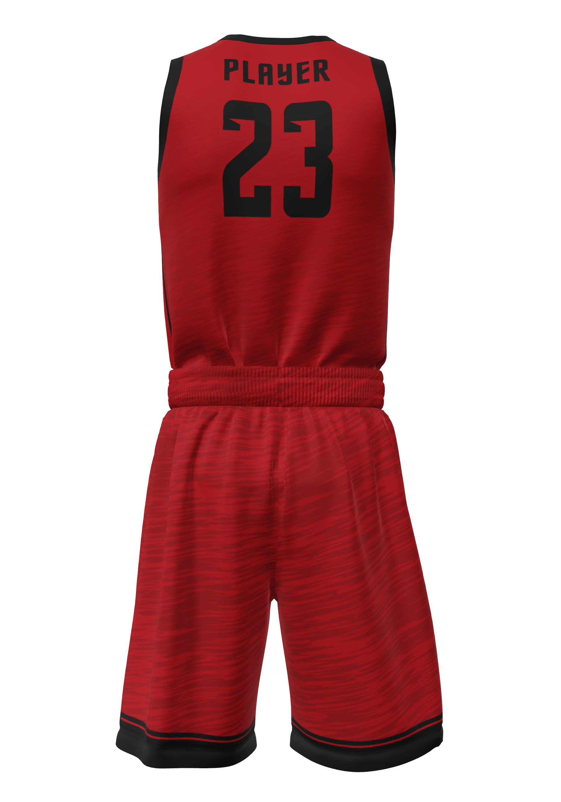 V-Neck Spartans Jersey and Shorts Back Views