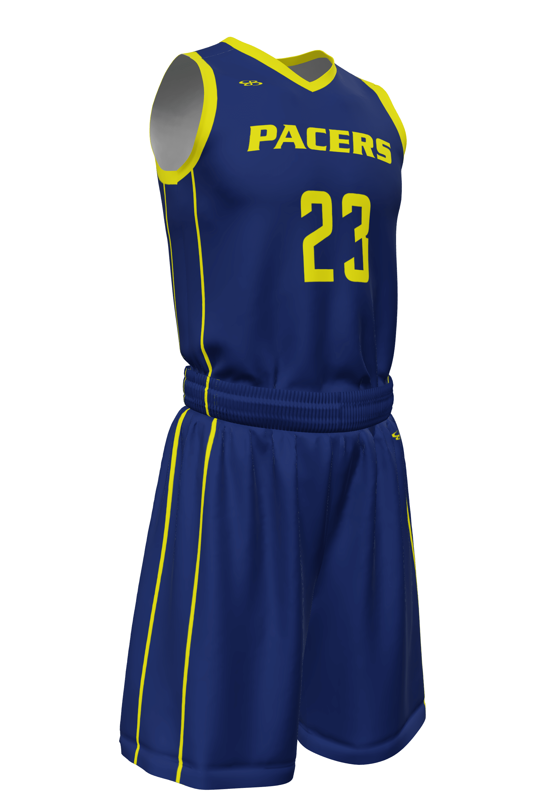 V-Neck Pacers Jersey and Shorts