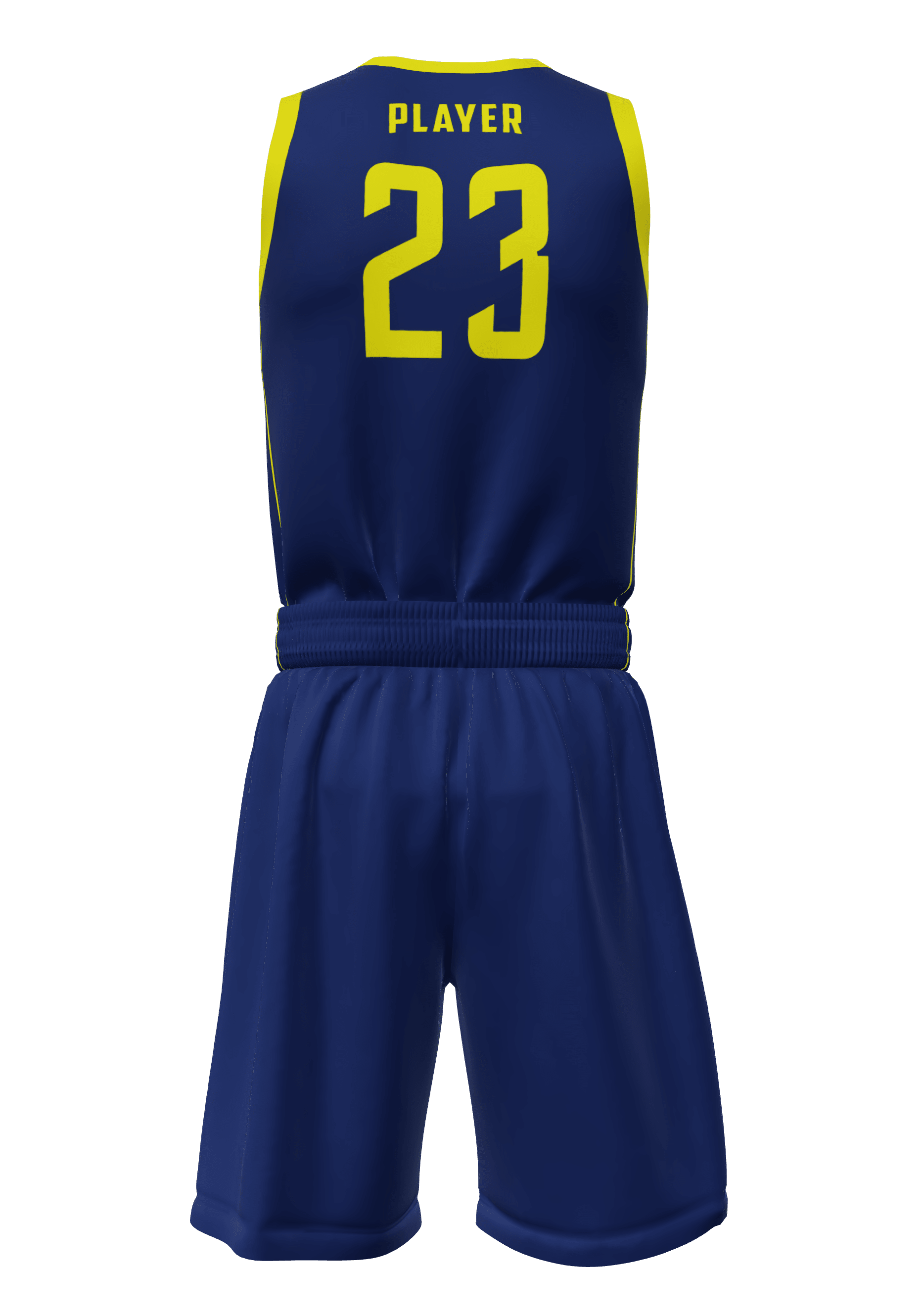 V-Neck Pacers Jersey and Shorts Back View