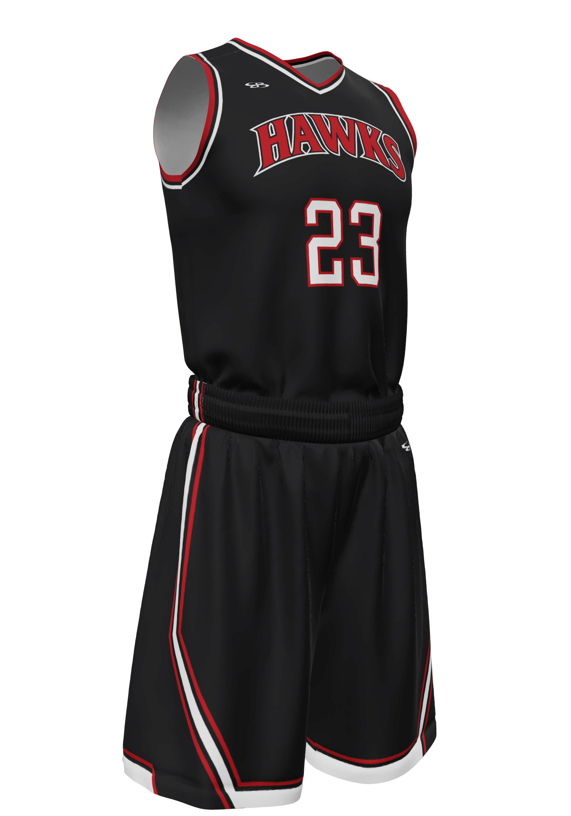 V-Neck Hawks Jersey and Shorts