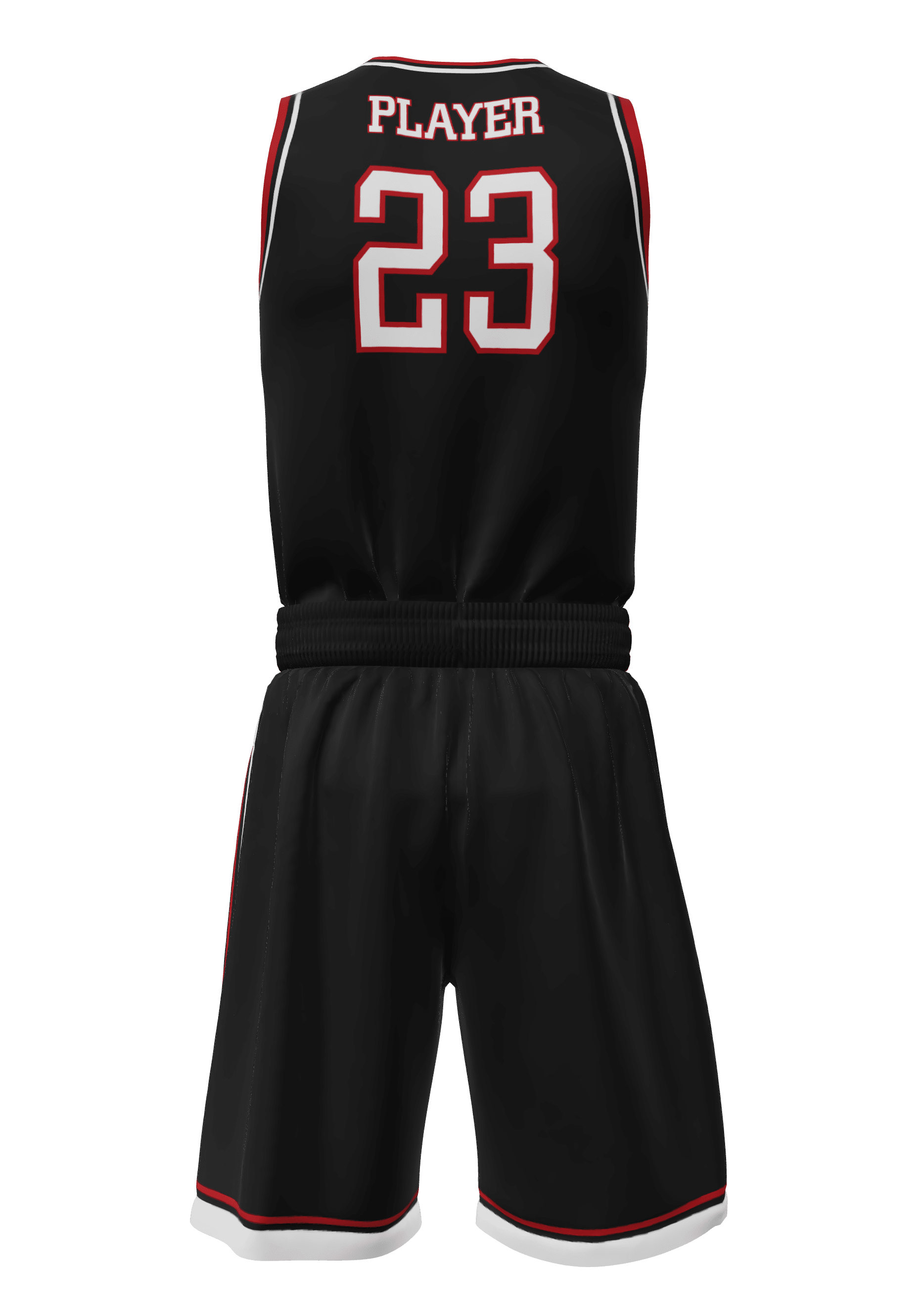 V-Neck Hawks Jersey and Shorts Back View