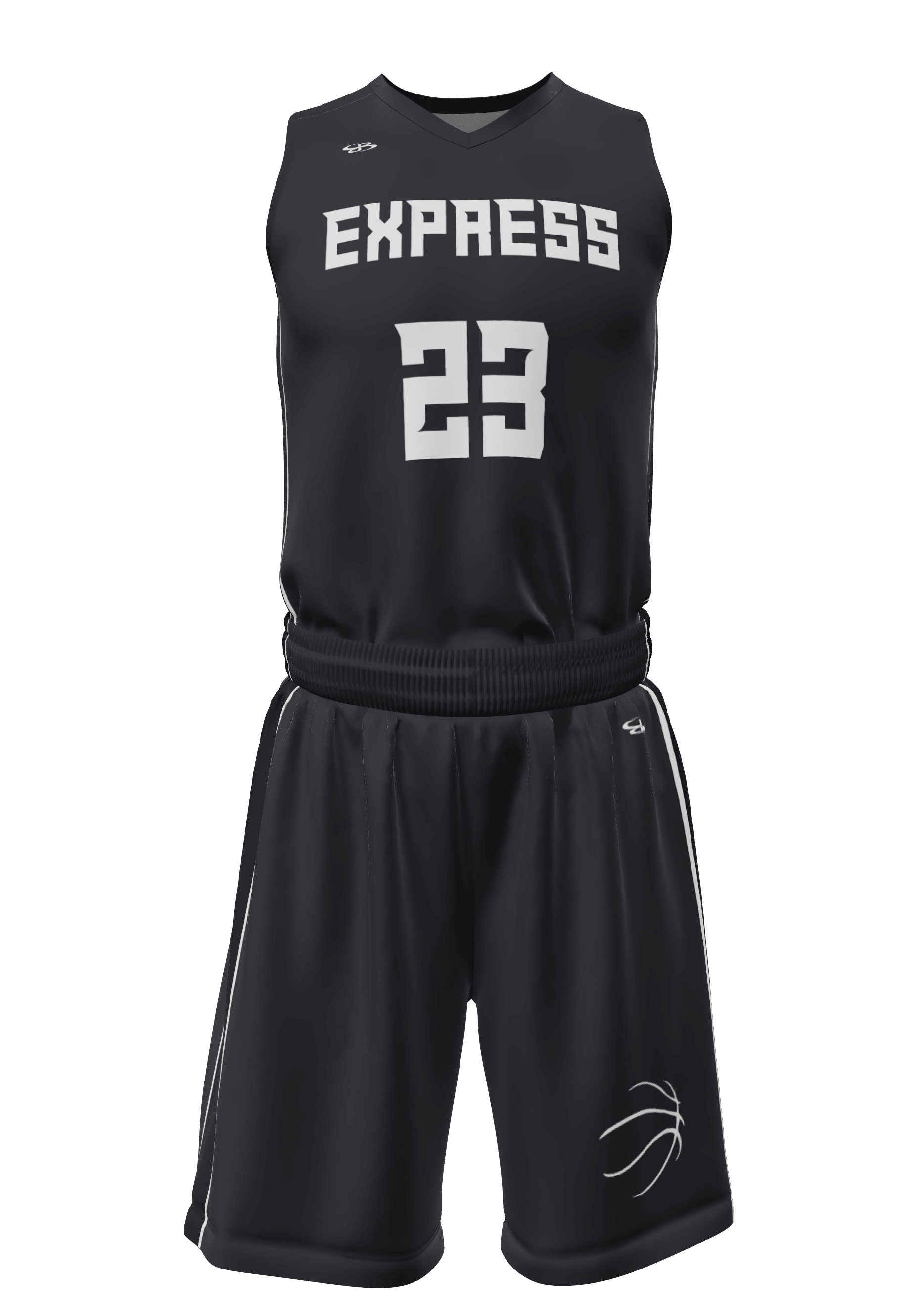 V-Neck Express Jersey and Shorts Front View