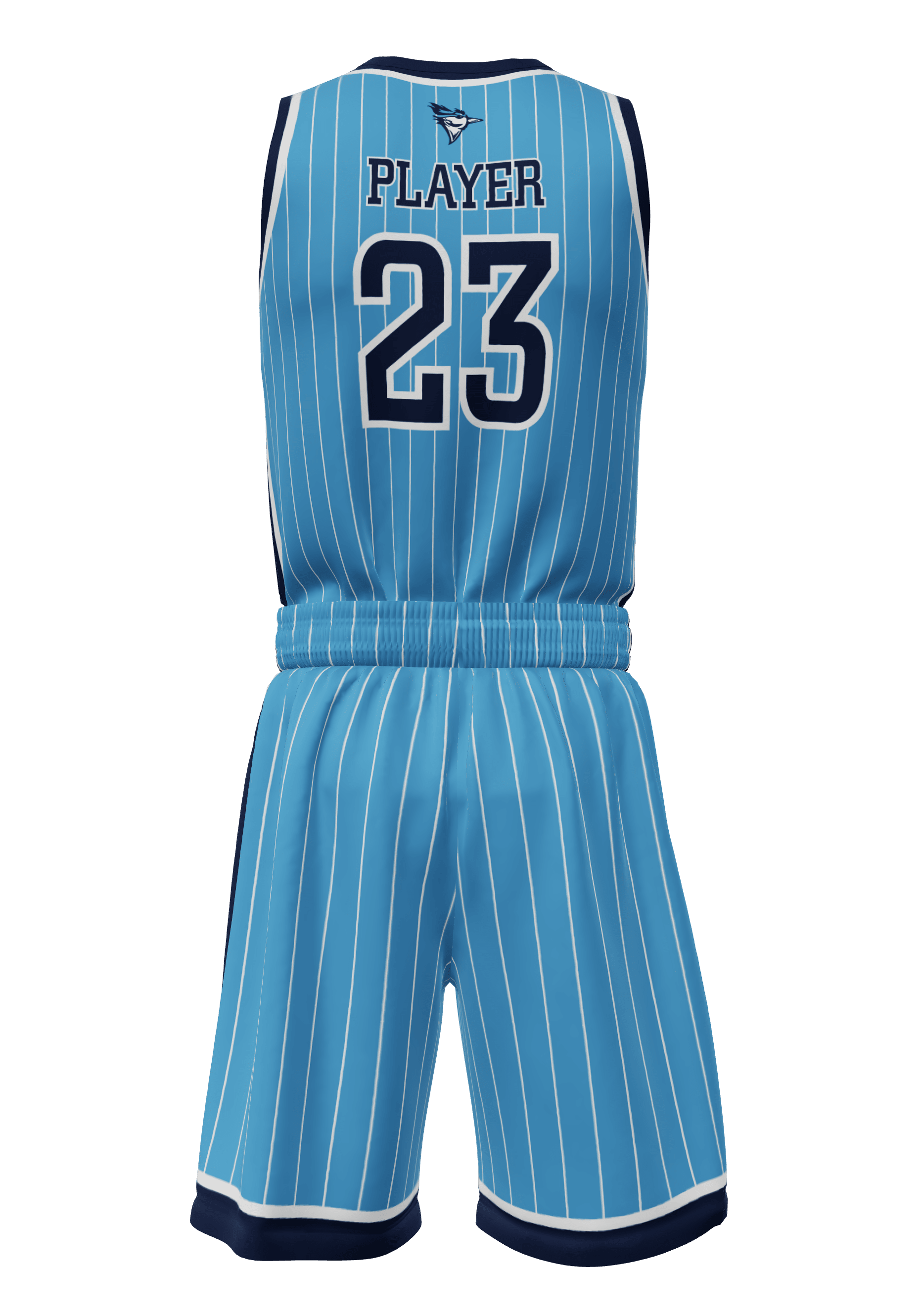 V-Neck Bluebirds Jersey and Shorts Back View