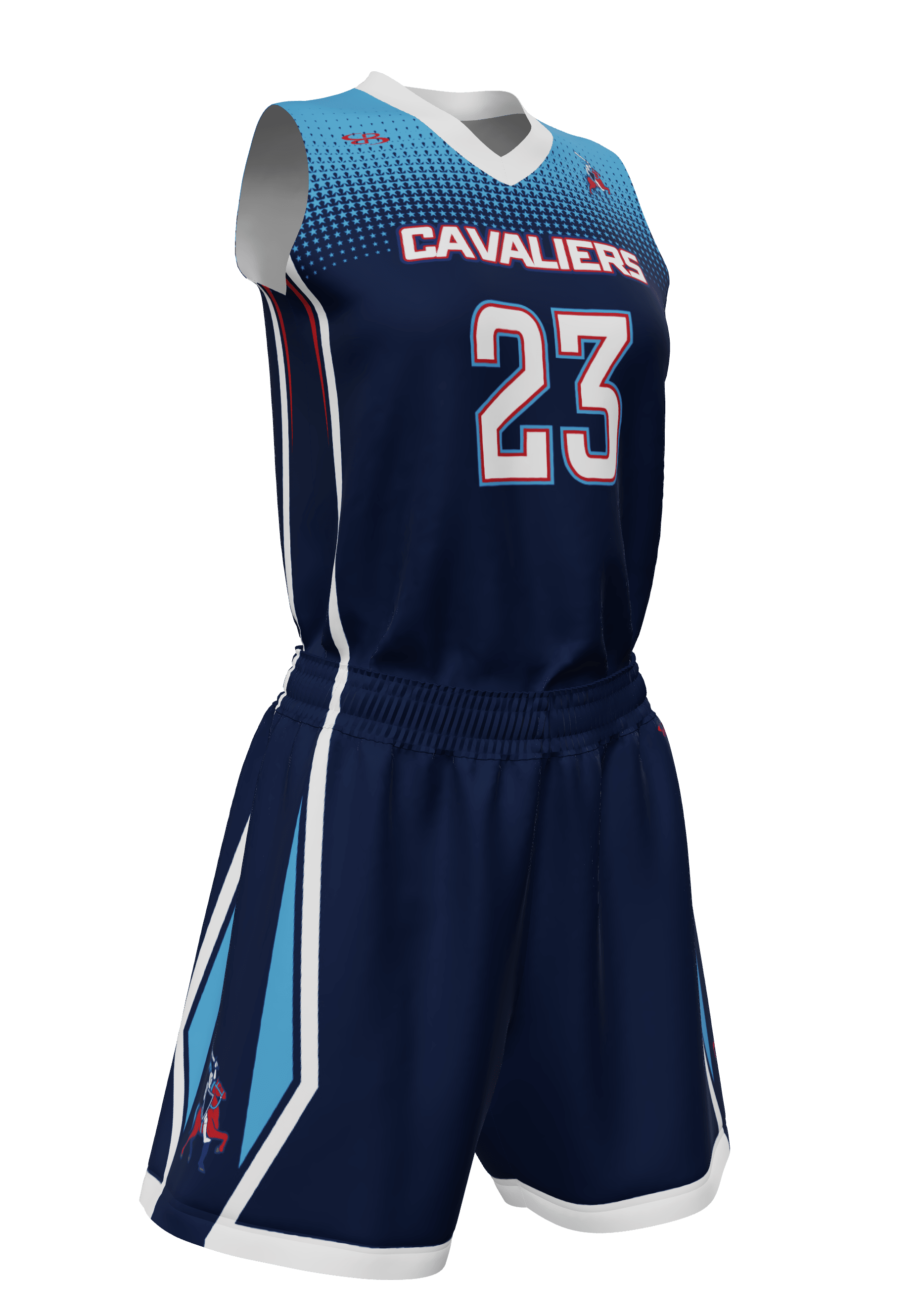 V-Neck Cavaliers Jersey and Shorts