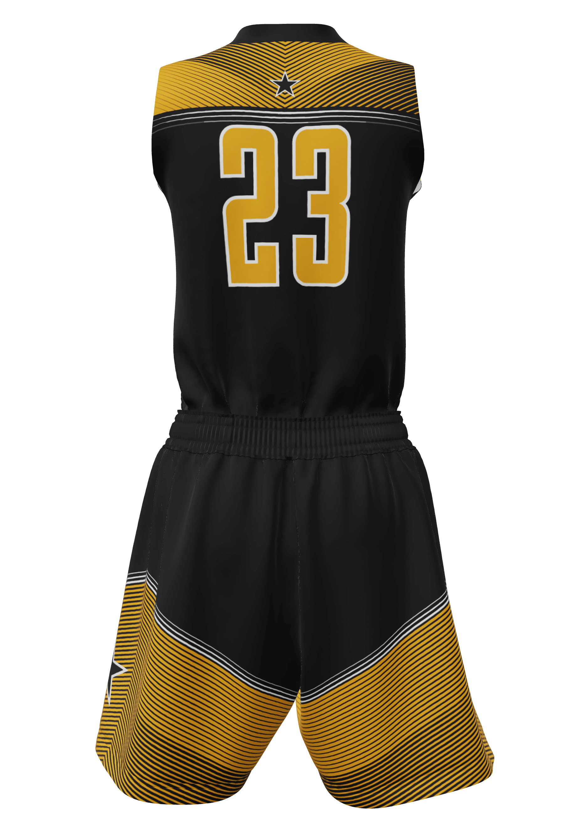 V-Neck Oklahoma Jersey and Shorts Back View