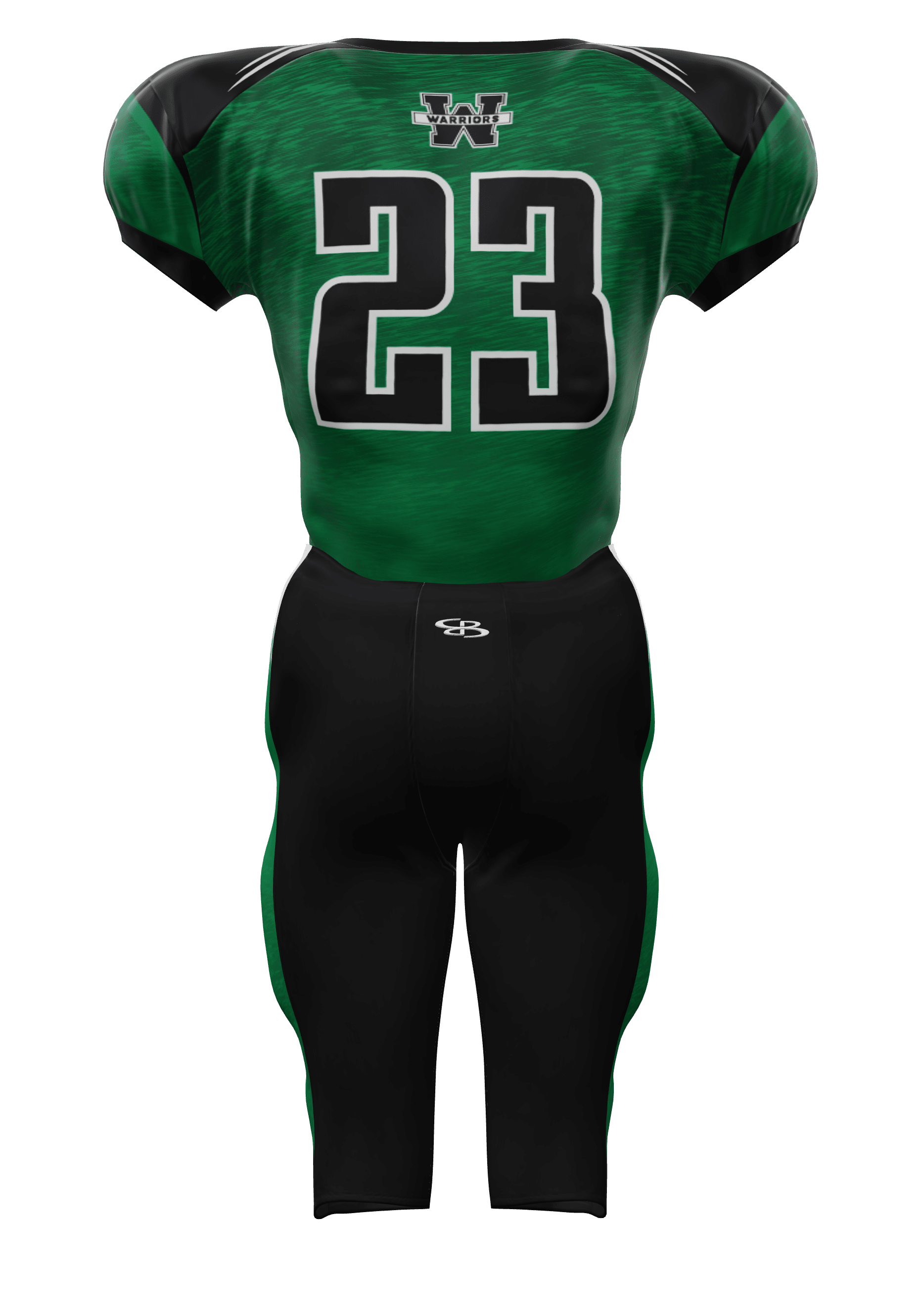 Warriors 100 Series Jersey and 200 Series Integrated Pants Back View