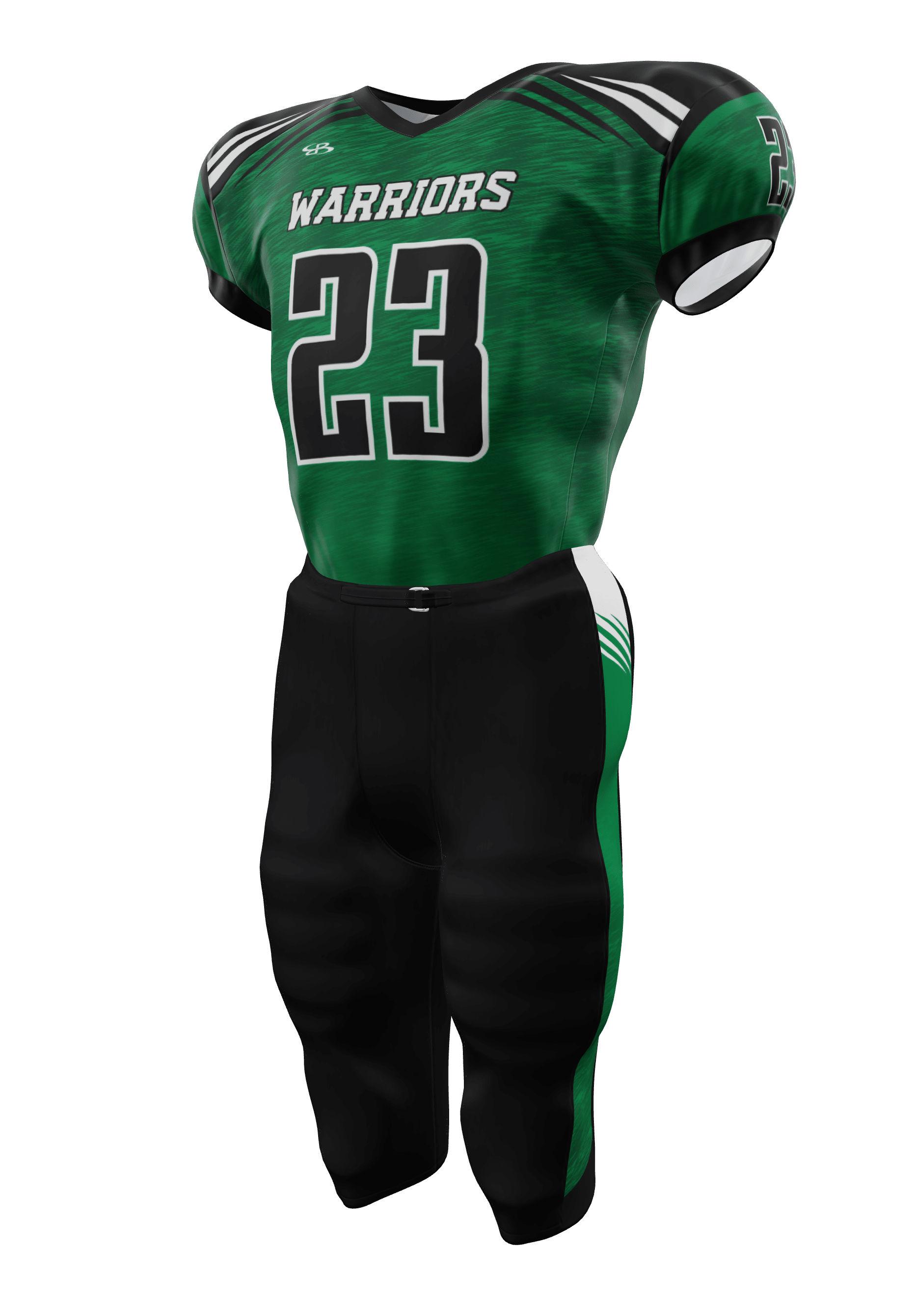 Warriors 100 Series Jersey and 200 Series Integrated Pants 3/4 View Left