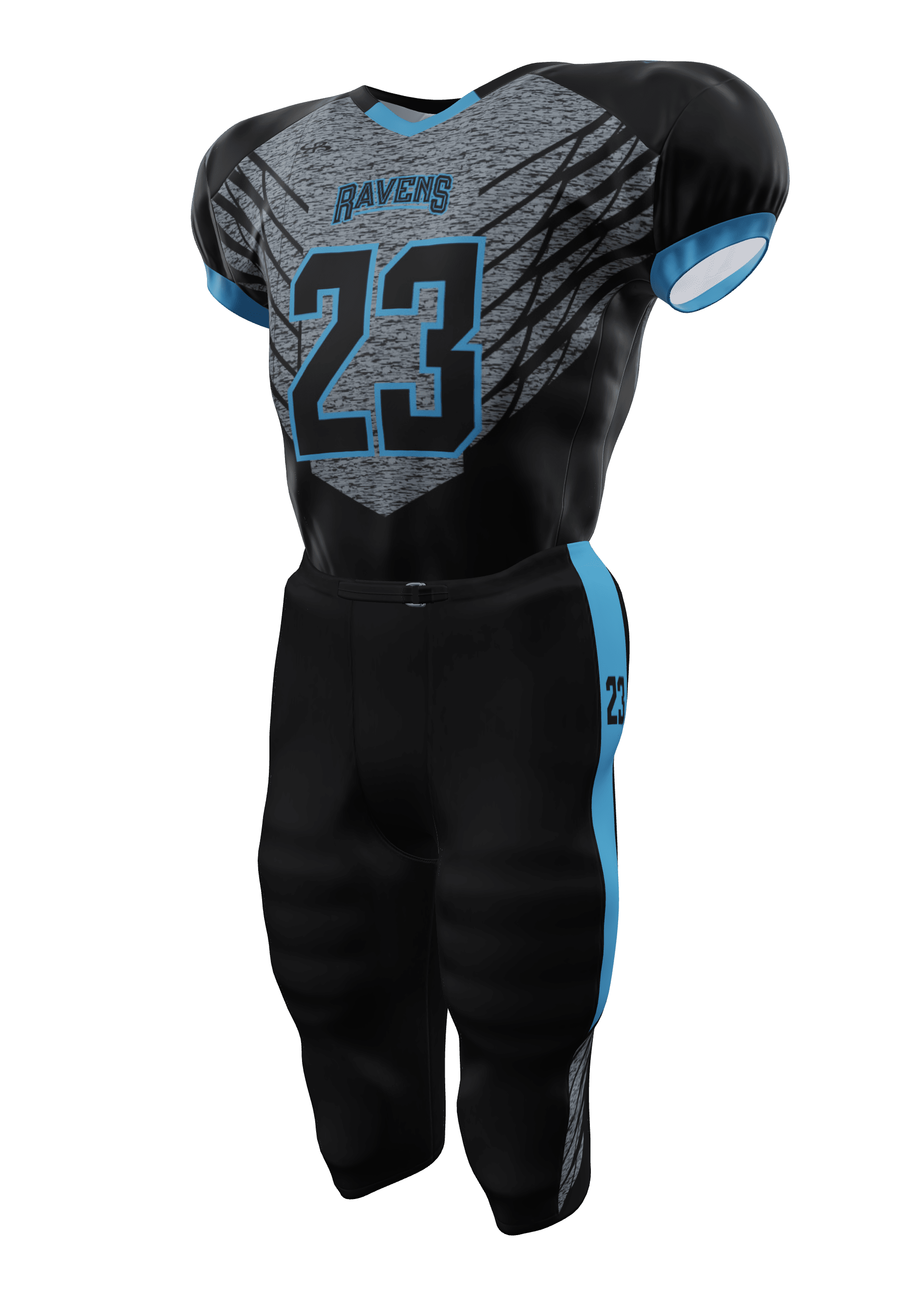 Ravens 100 Series Jersey and 200 Series Integrated Pants 3/4 View Left