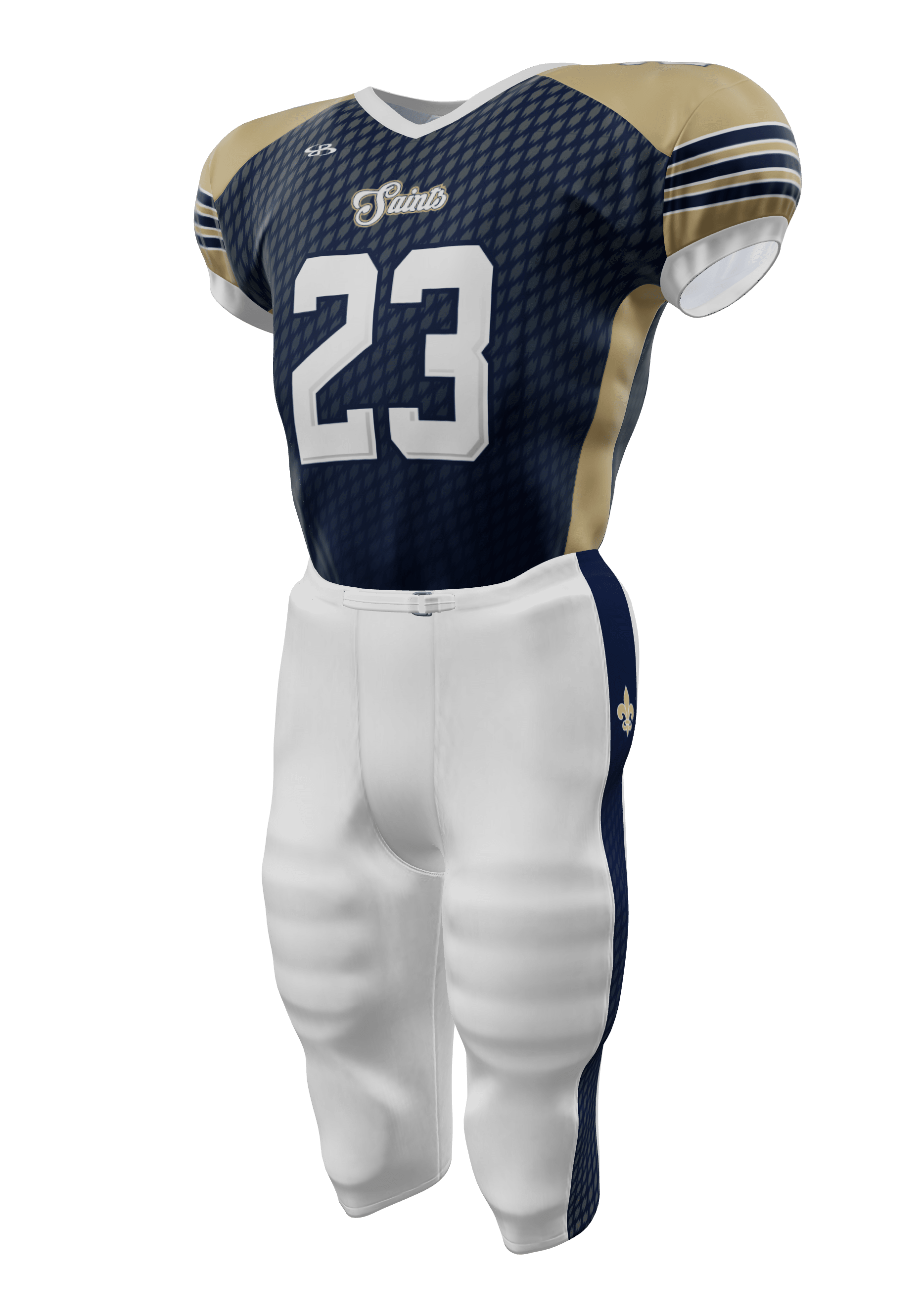 Saints 100 Series Jersey and 200 Series Integrated Pants 3/4 View Left