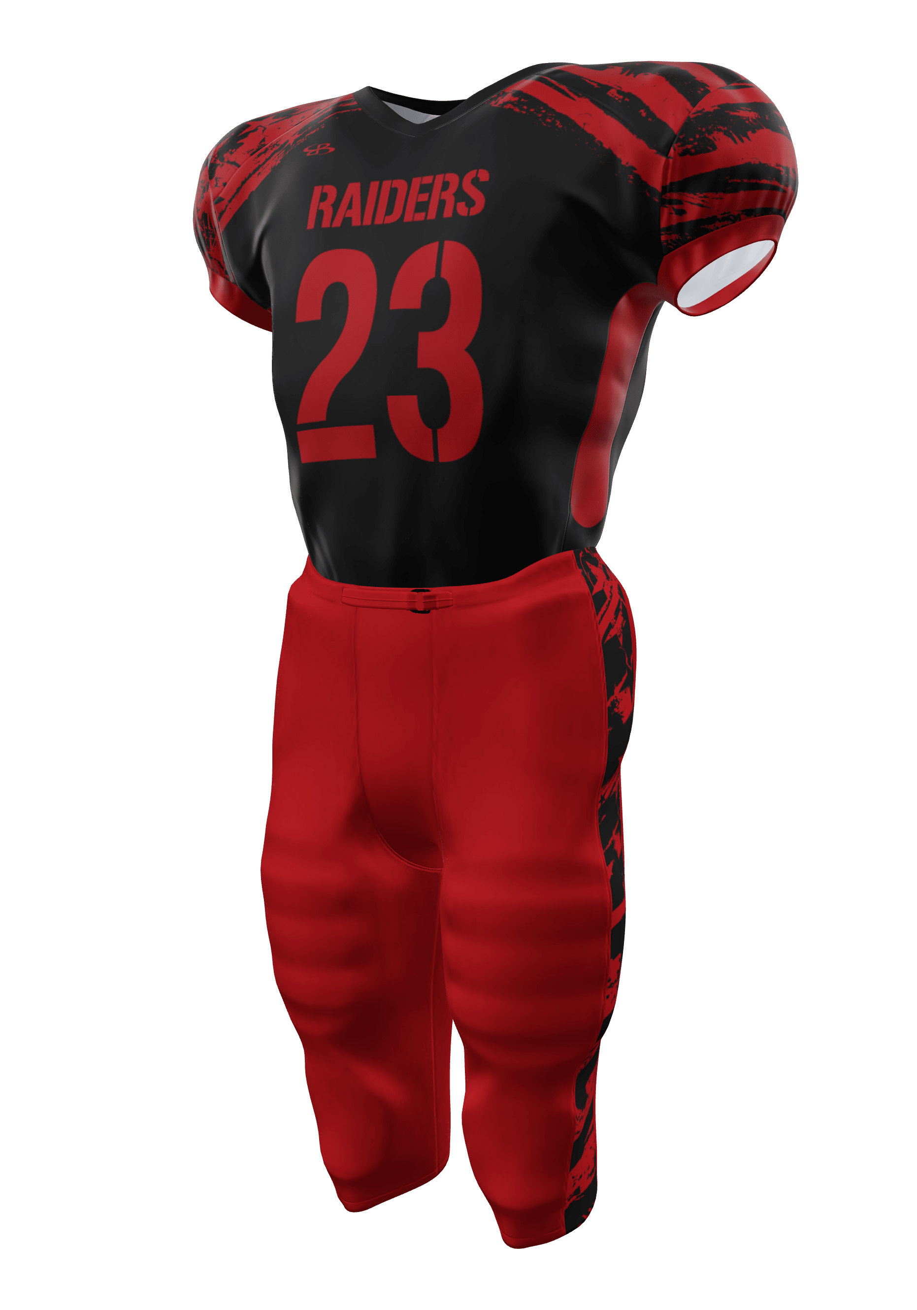 Raiders 100 Series Jersey and 200 Series Integrated Pants 3/4 View Left