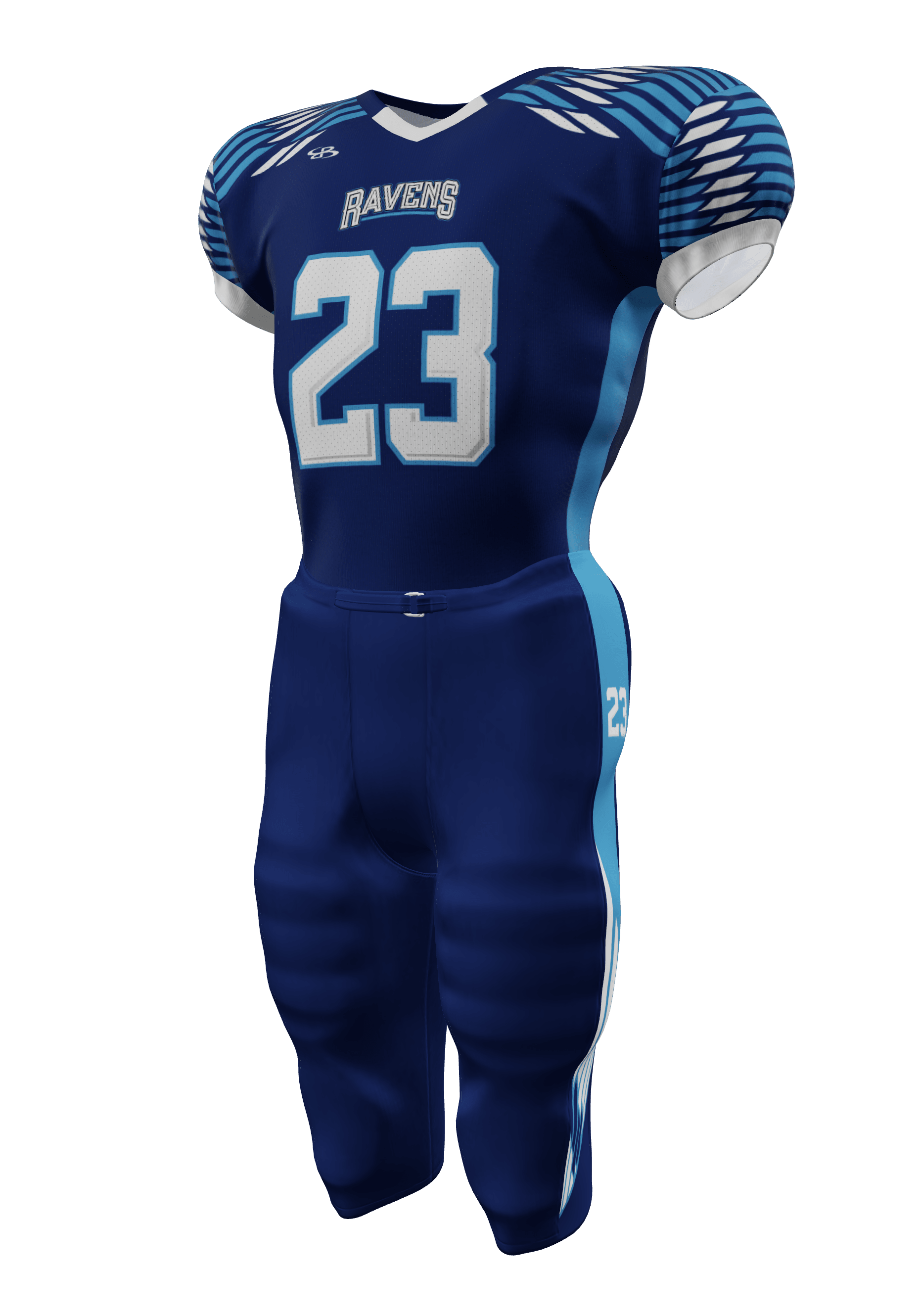 Ravens 200 Series Jersey and 200 Series Integrated Pants 3/4 View Left