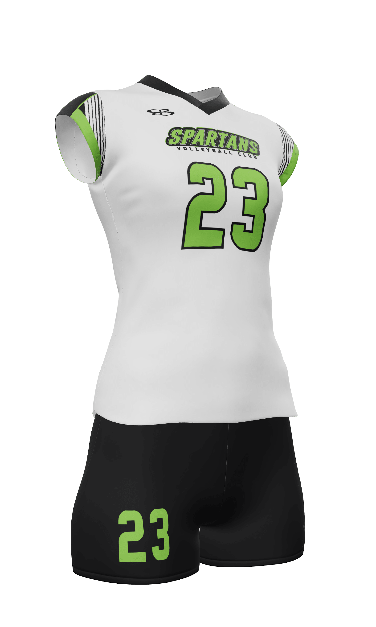 Cap Sleeve Spartans Jersey and Attack 4 Inch Short