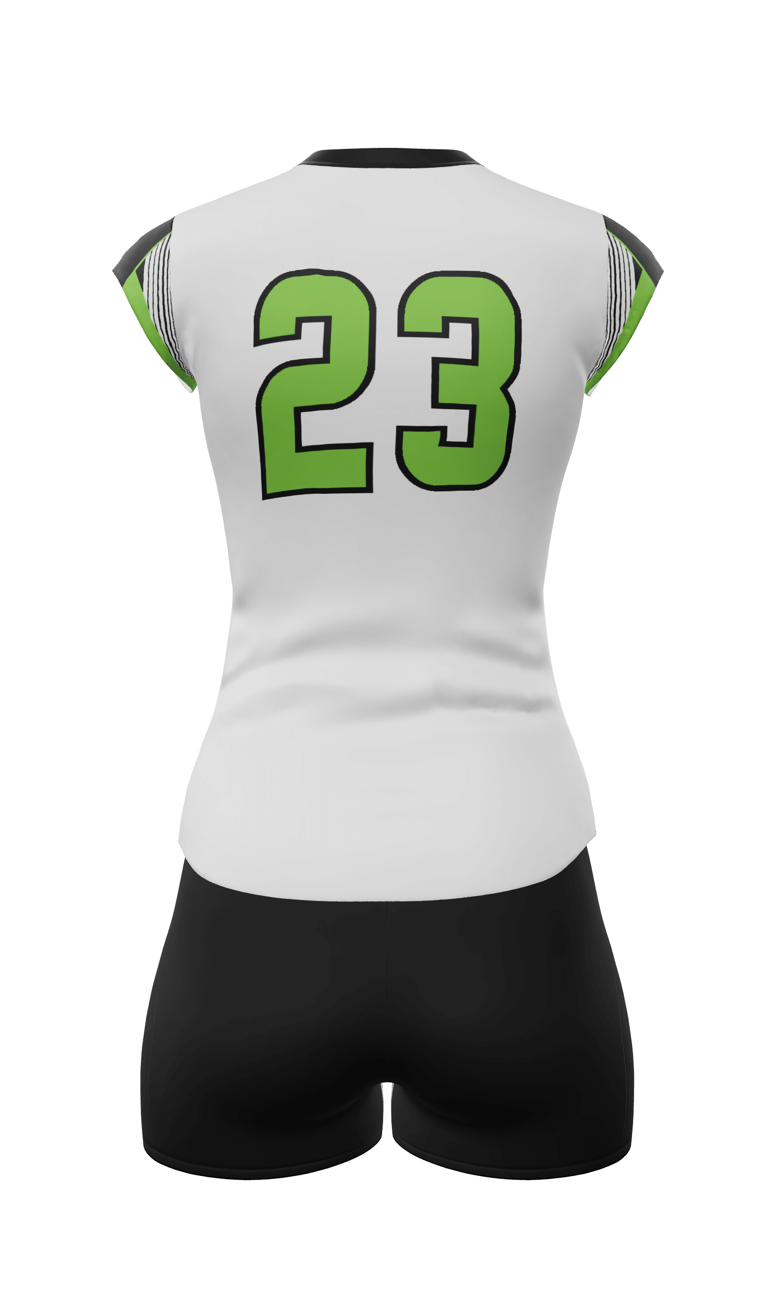 Cap Sleeve Spartans Jersey and Attack 4 Inch Short Back View