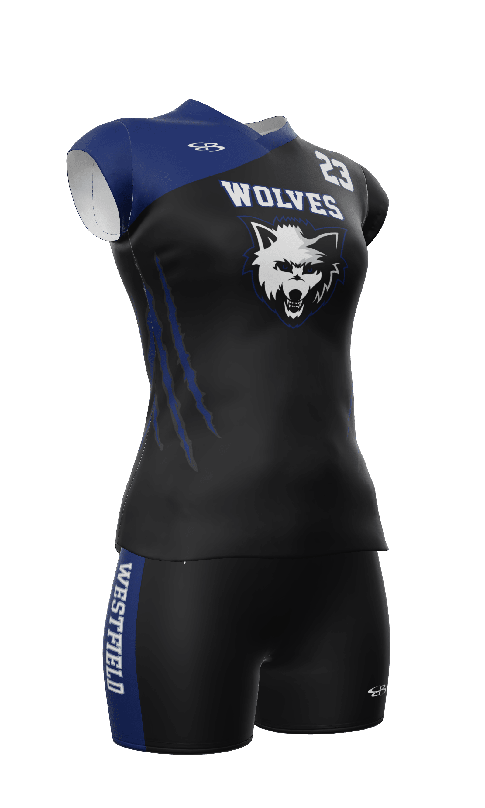 Cap Sleeve Wolves Jersey and Fury 3 Inch Short